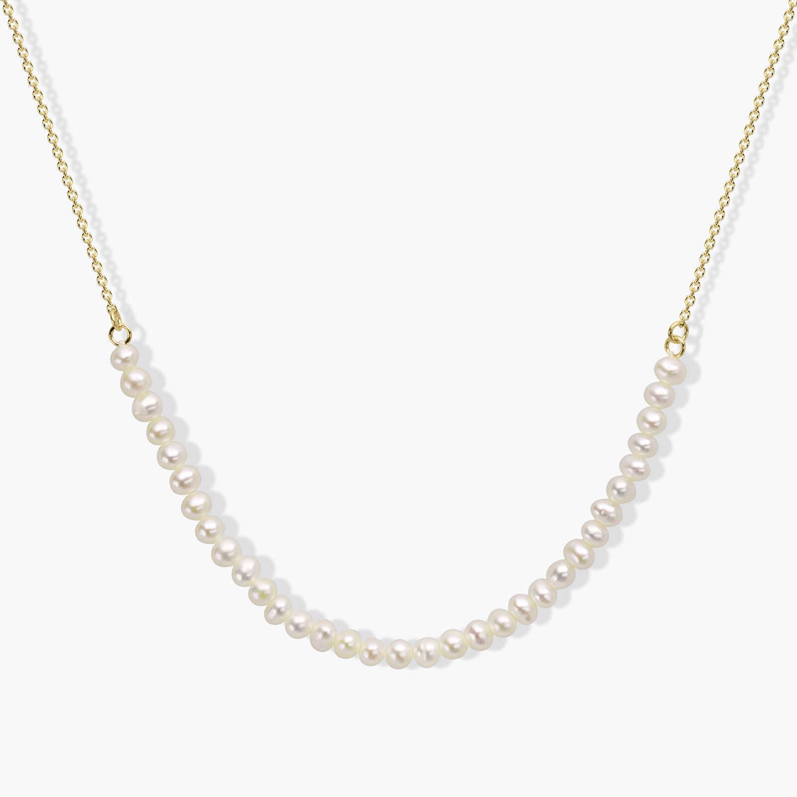 שרשרת זהב עם פנינים