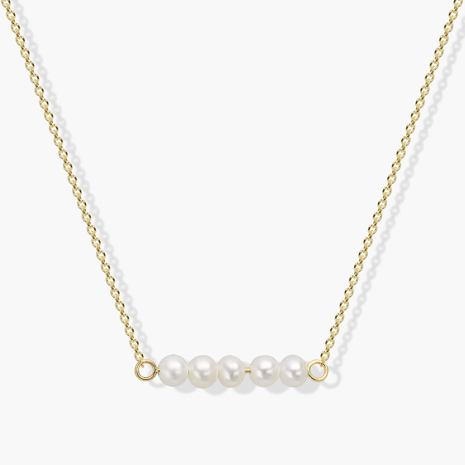 שרשרת זהב עם פנינים