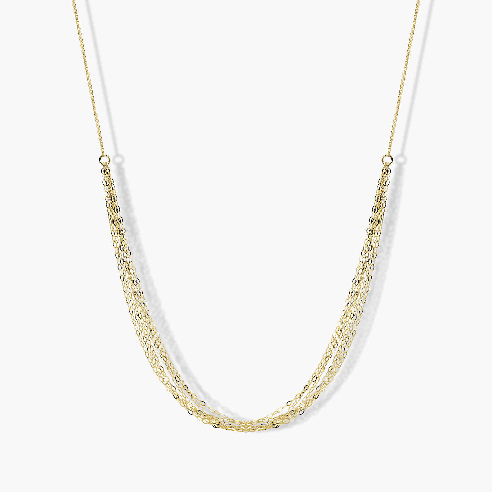 שרשרת זהב הכוללת 6 שורות של שרשראות