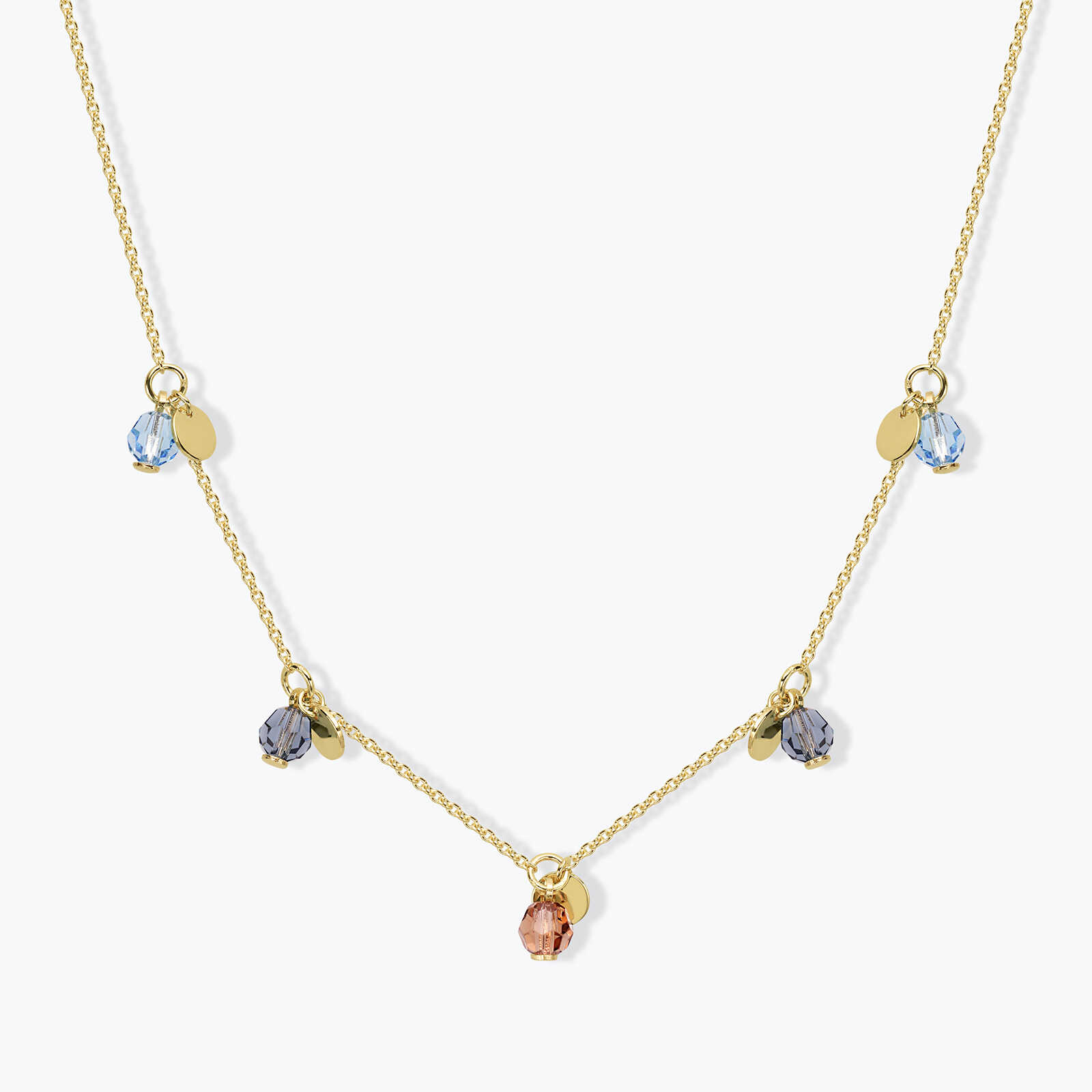 שרשרת זהב עם אבני סברובסקי