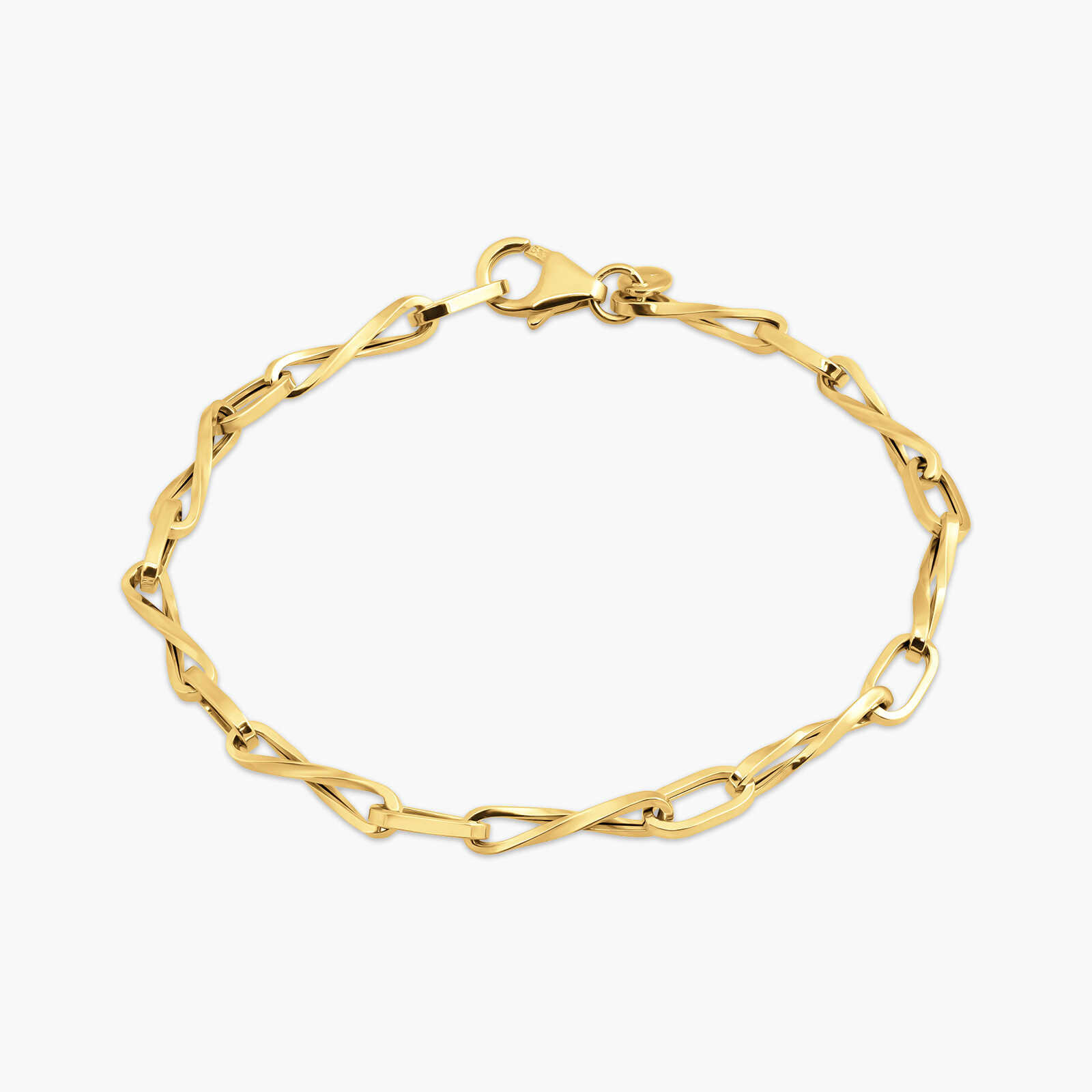 צמיד עשוי חוליות טרנדיות מזהב 14K