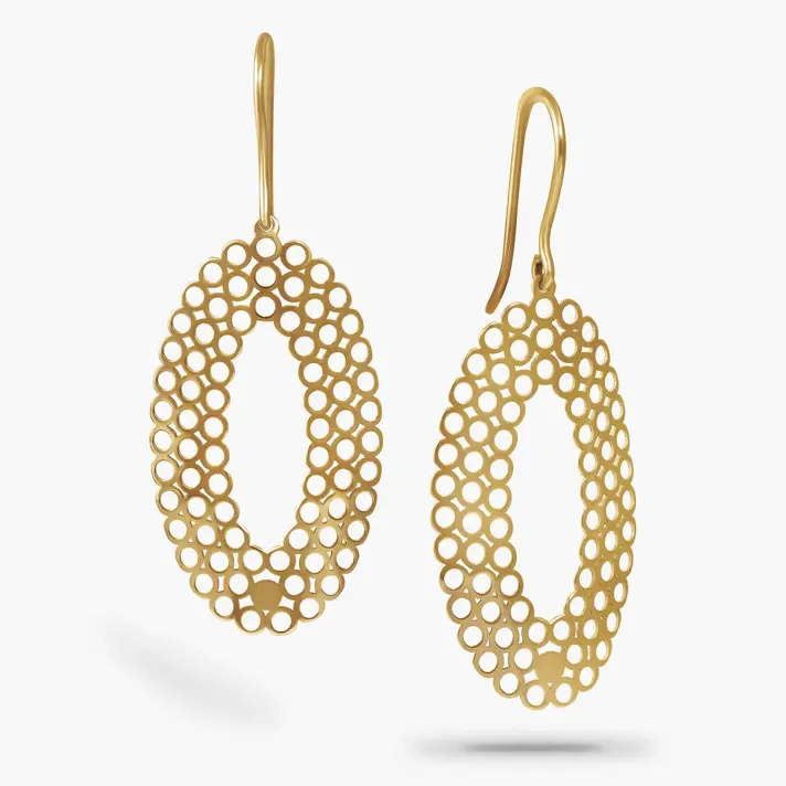 עגילי אלישה מזהב 14K