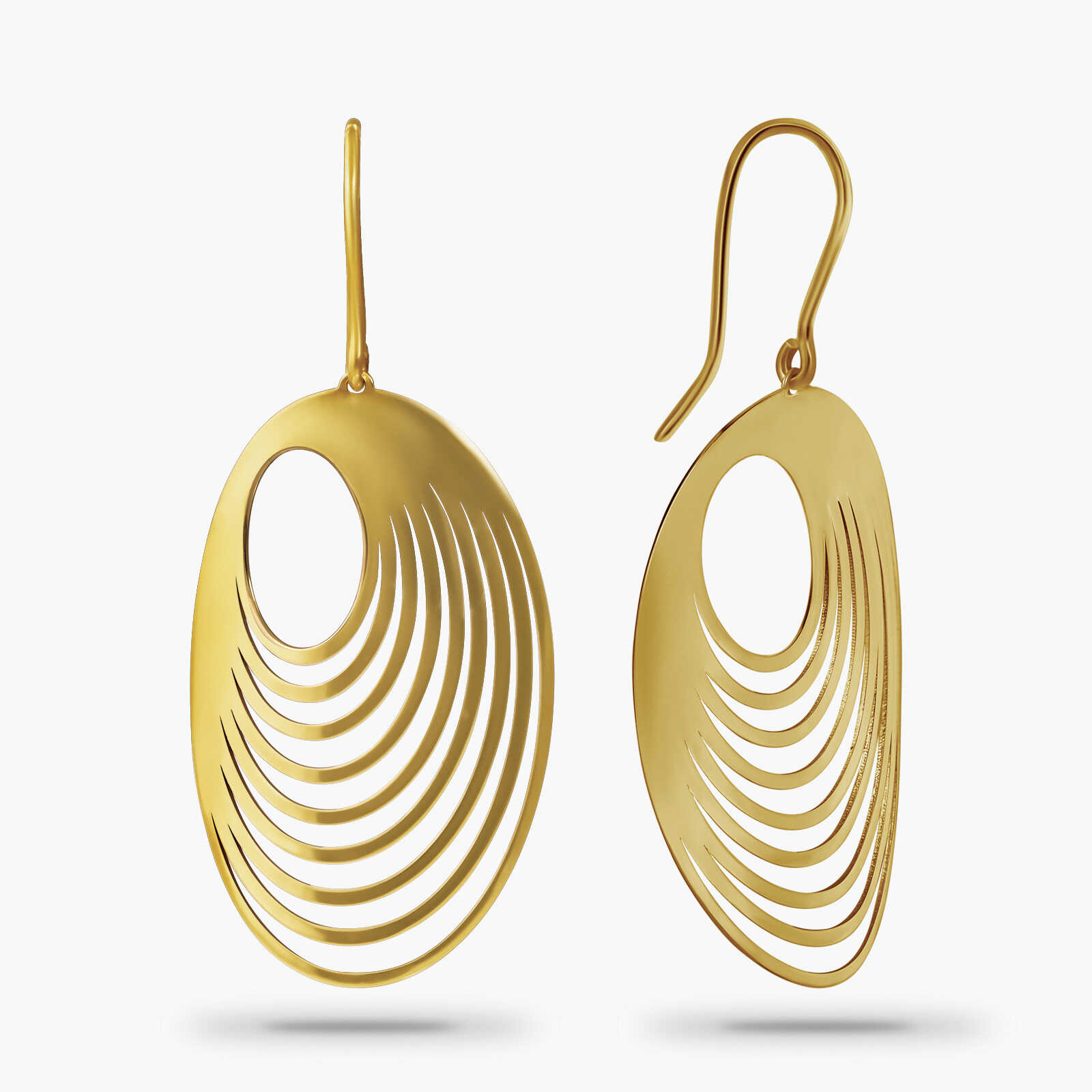 עגילי מוניקה מזהב 14K