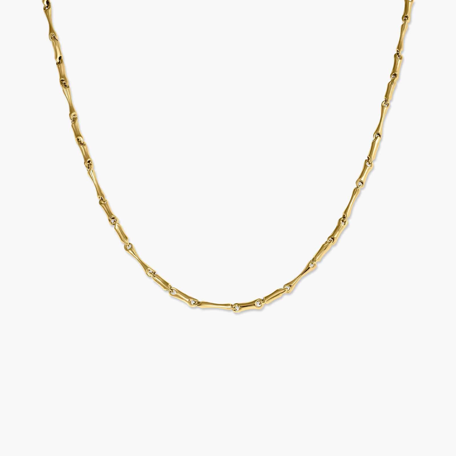 שרשרת חוליות  במראה וינטג' מזהב 14K