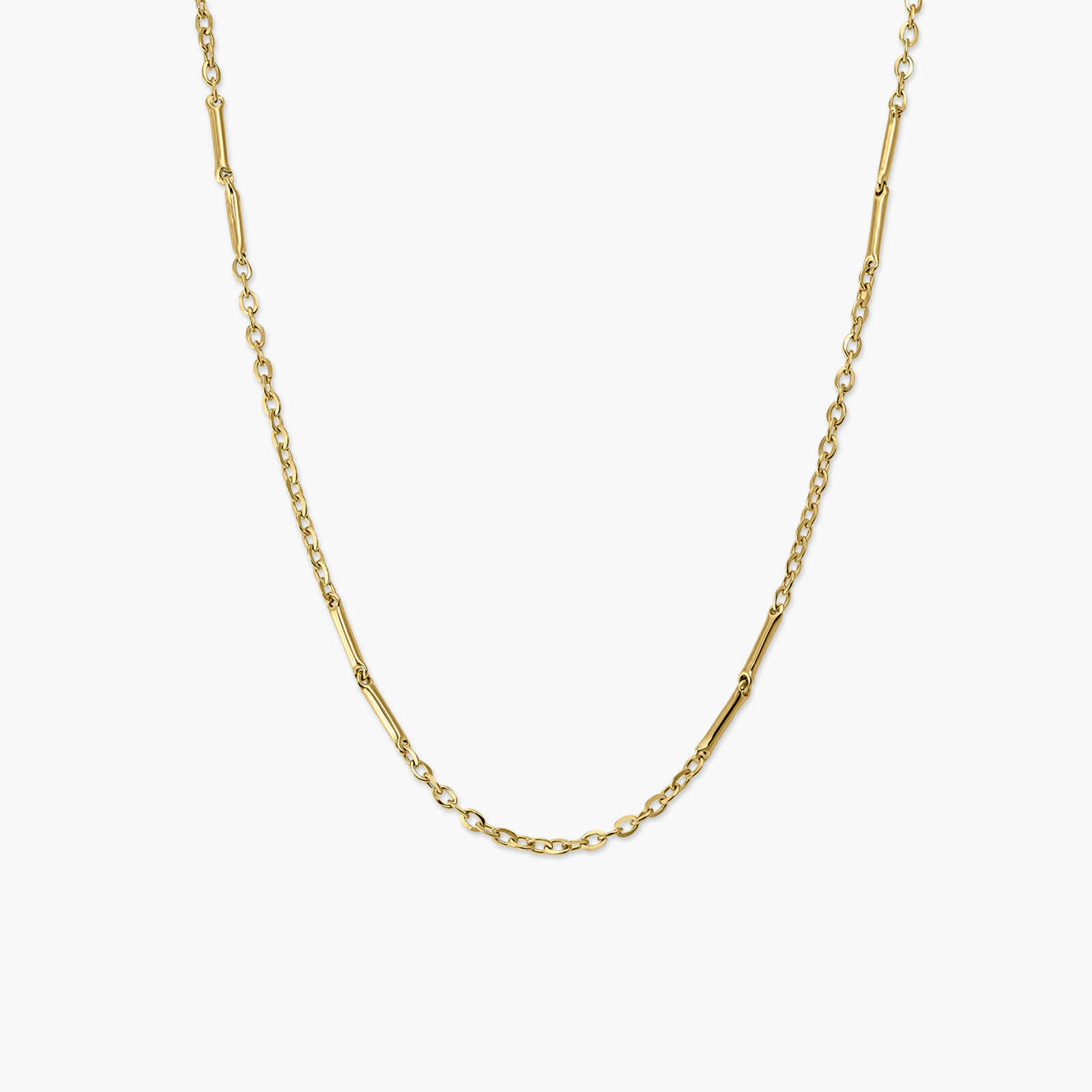 שרשרת חוליות  במראה וינטג' מזהב 14K