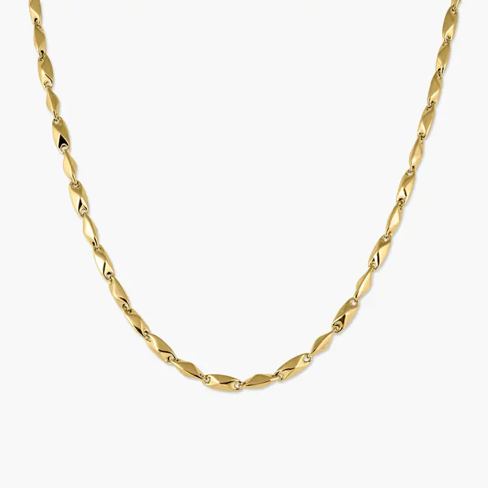 שרשרת זהב 14K הוואי במראה חוליות