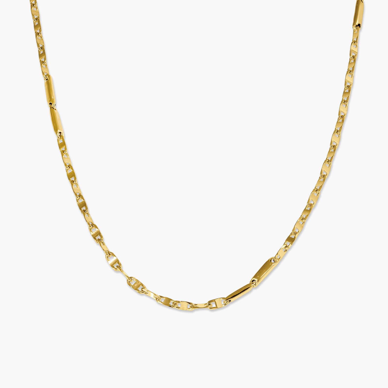 שרשרת זהב 14K קוסטה ריקה בשילובי חוליות