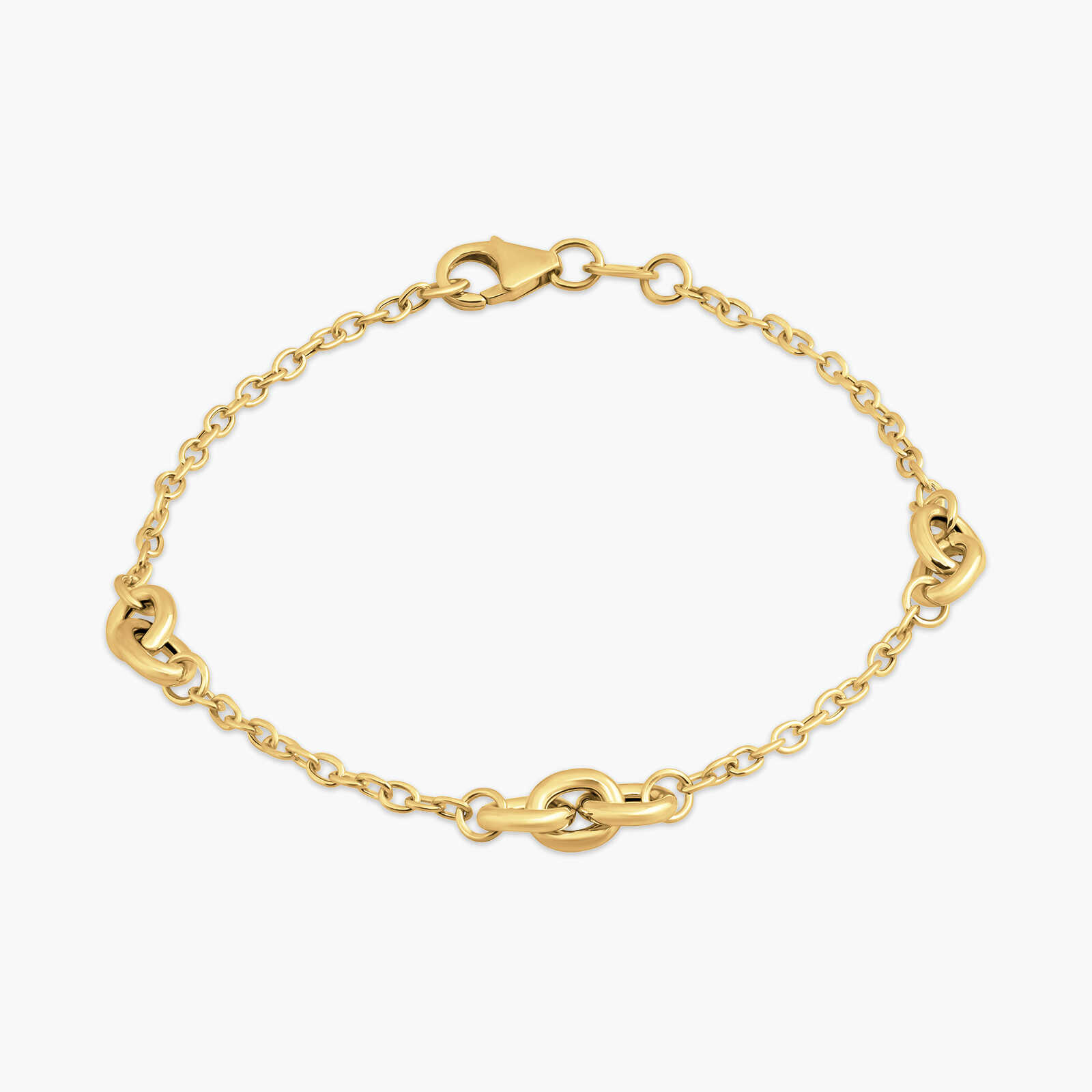 צמיד חוליות מזהב 14K