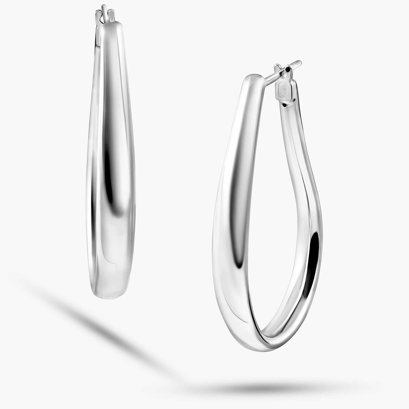 עגילי זהב 14K בצורת חישוקי טיפה