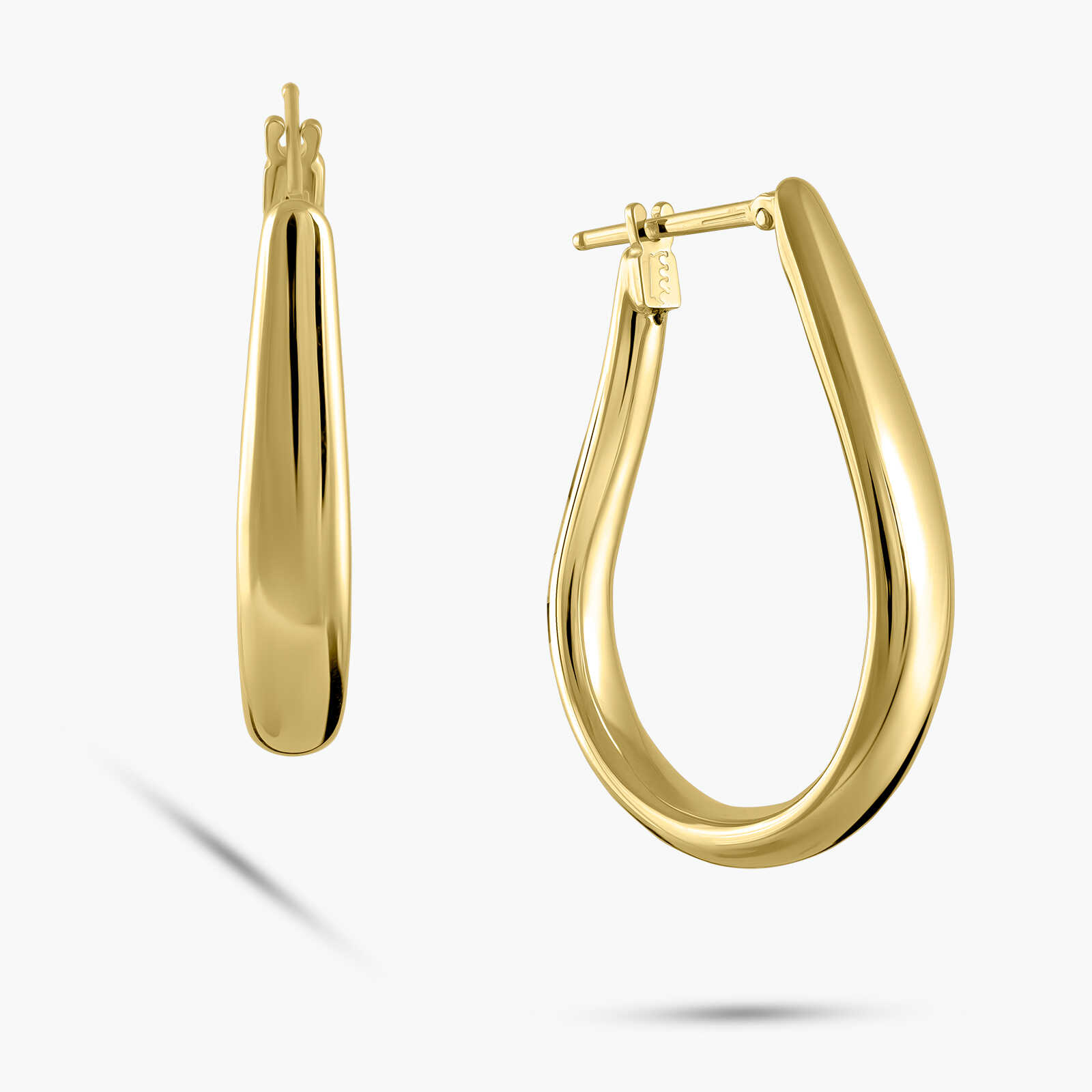 עגילי חישוק לוסיה מזהב 14K