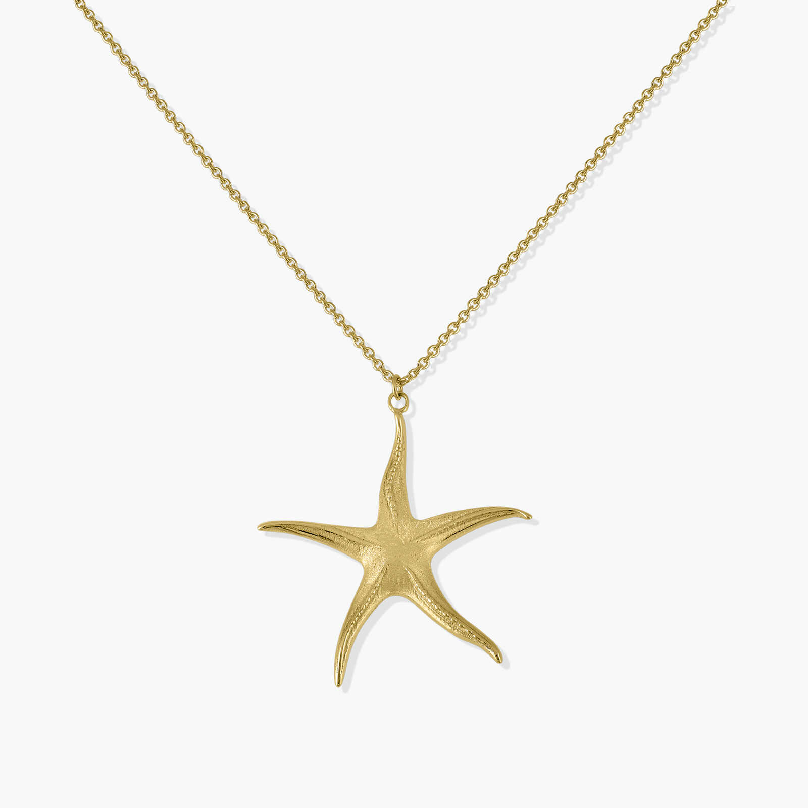 שרשרת זהב 14K עם תליון כוכב ים