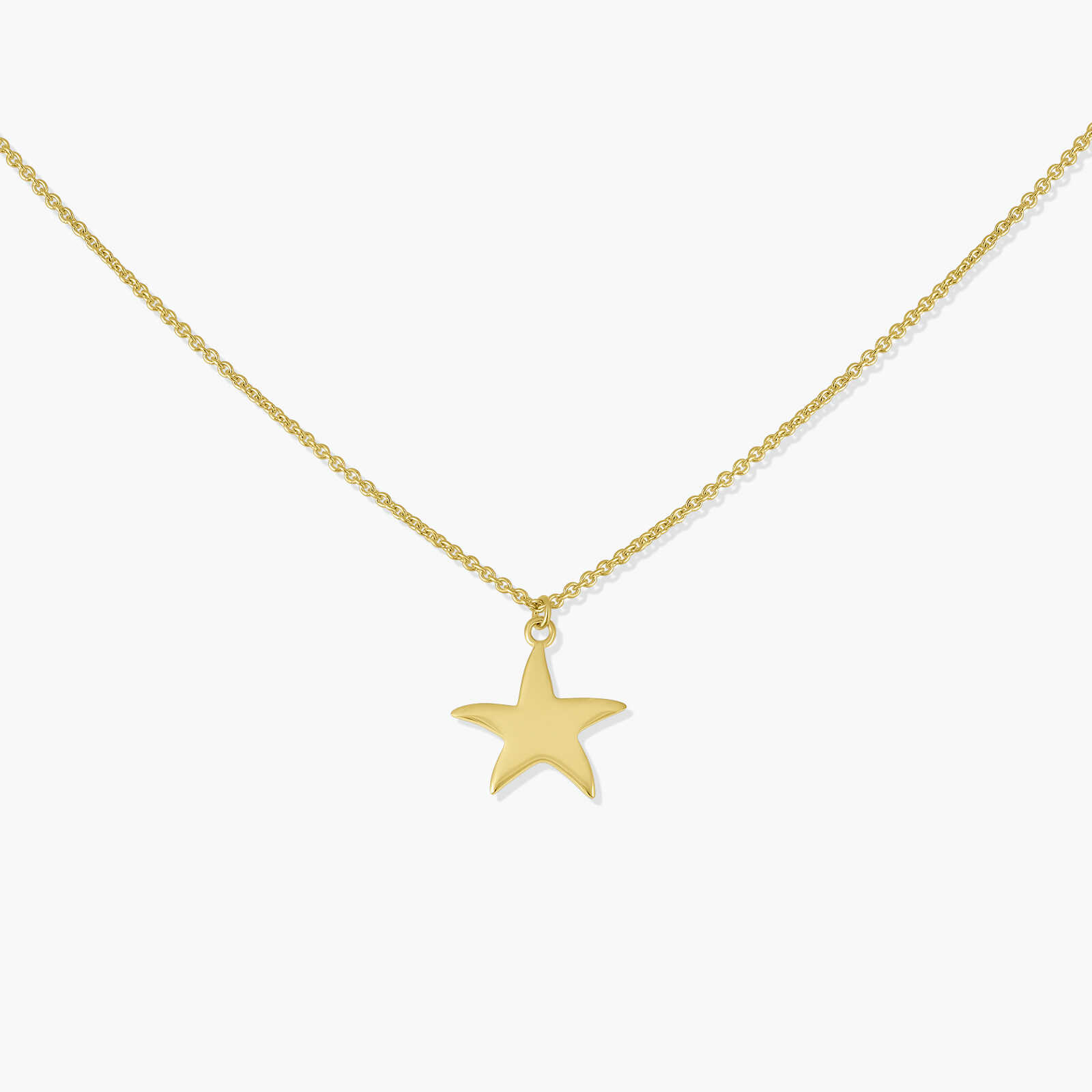 שרשרת זהב 14K עם תליון כוכב ים