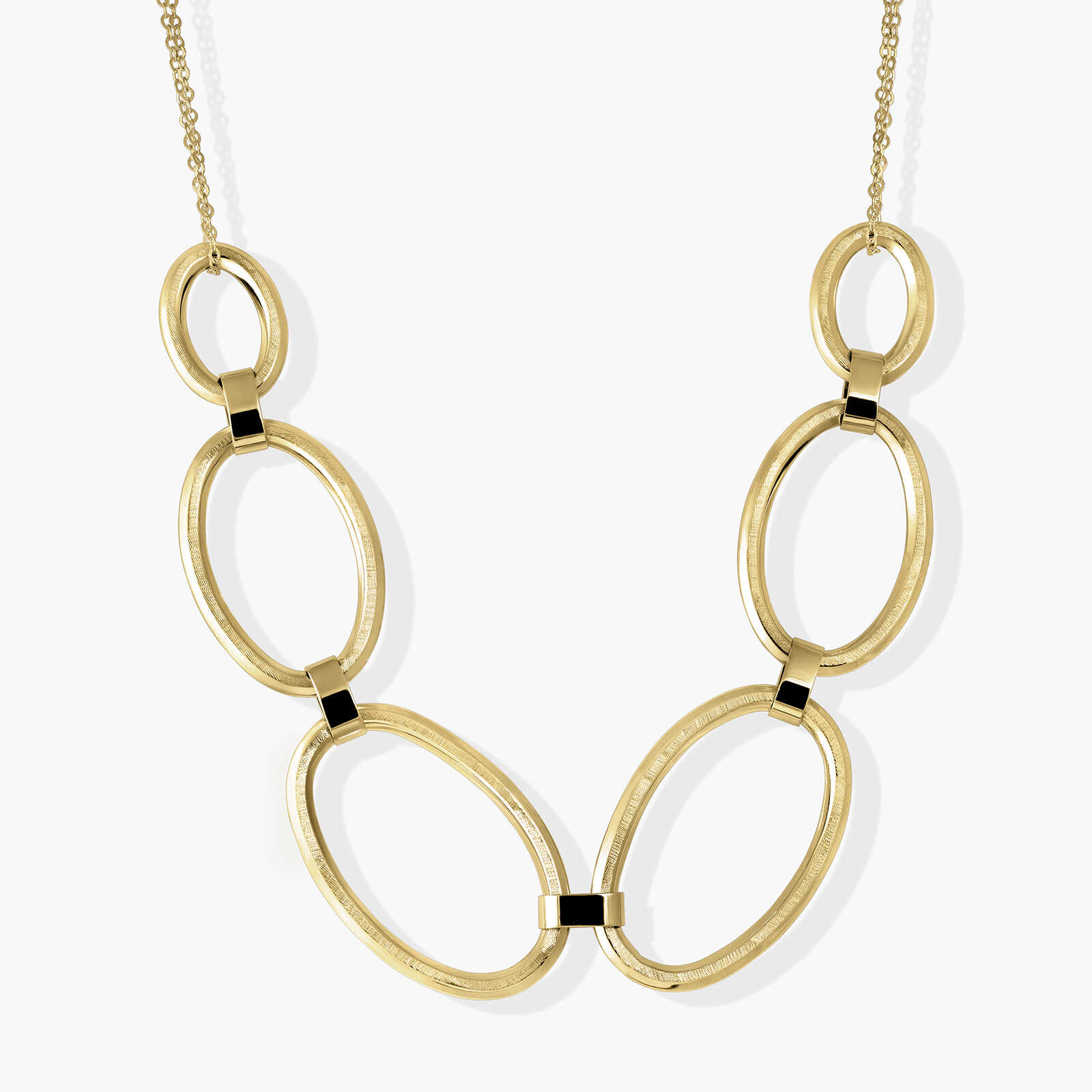 שרשרת זהב 14K עם חוליות אובאליות