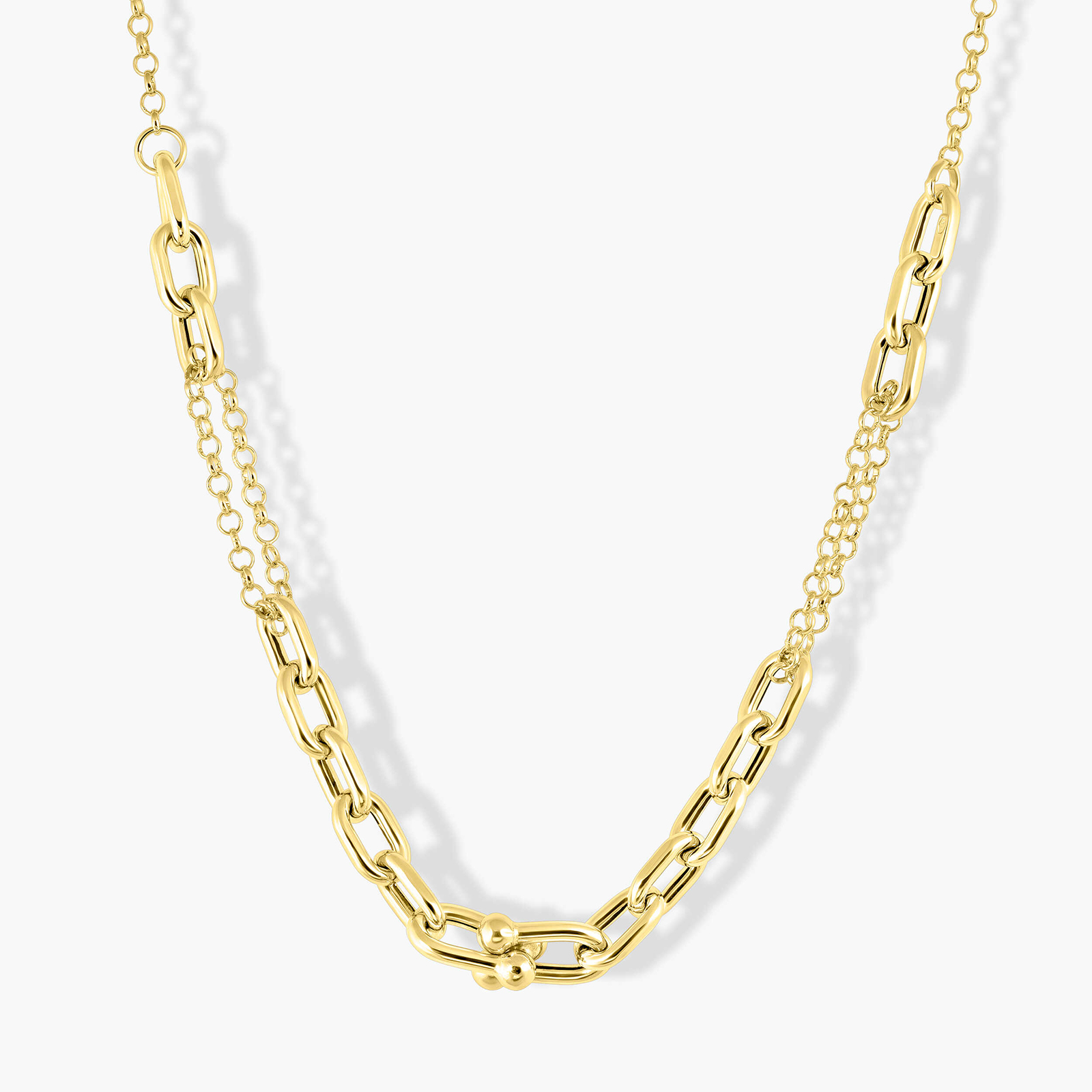 שרשרת חוליות כפולה בעיצוב מודרני