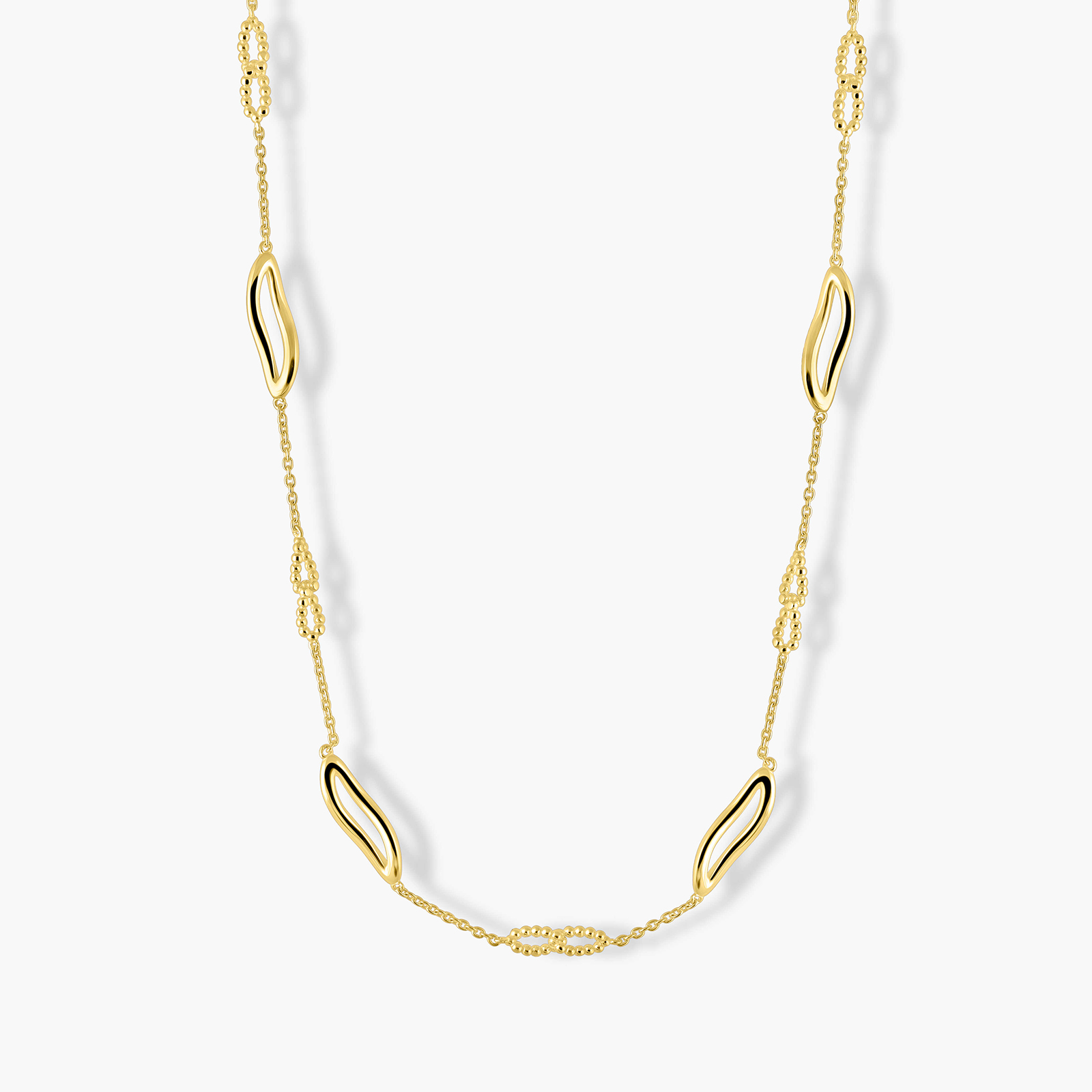 שרשרת זהב מודרני בעיצוב חוליות