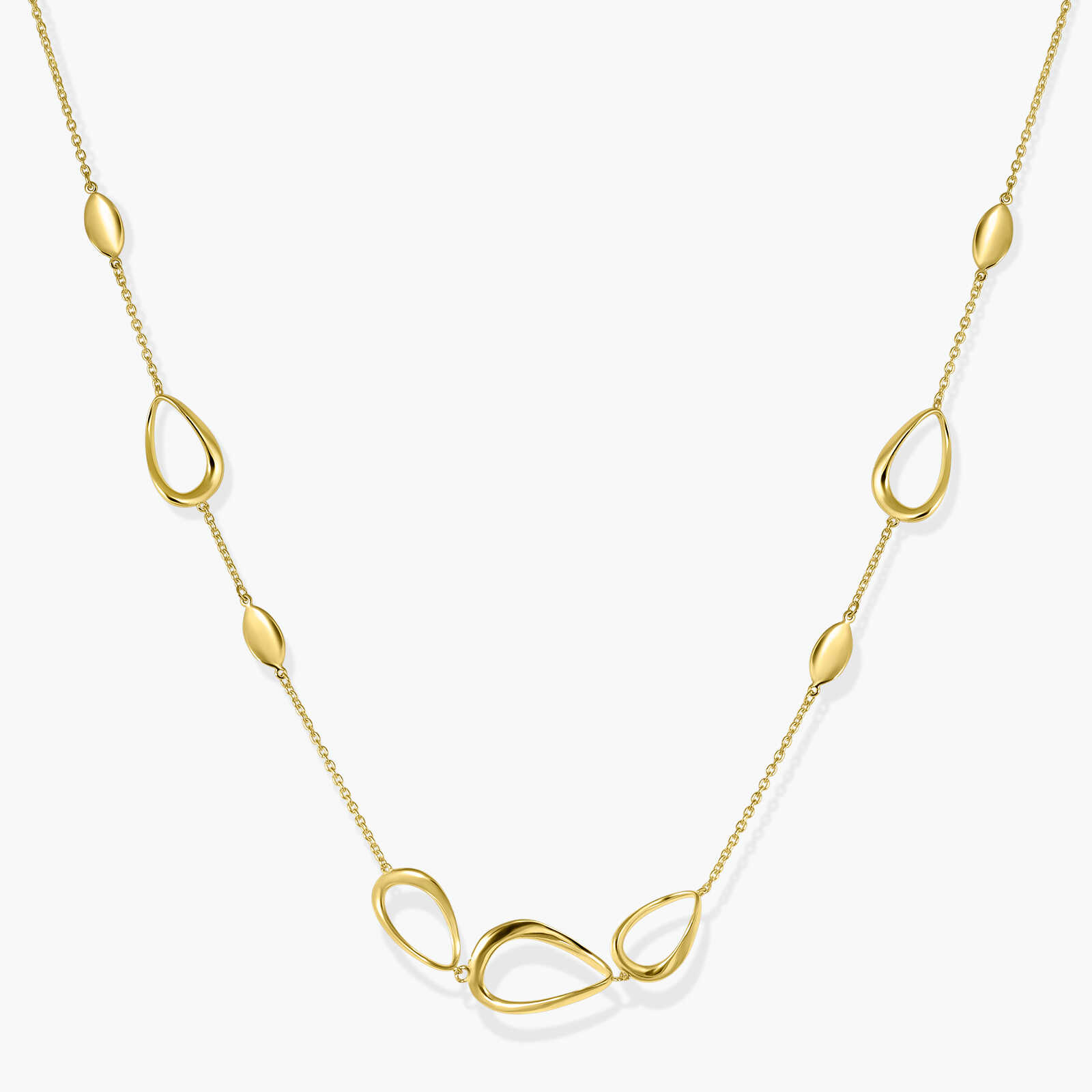 שרשרת זהב 14K עם חוליות טיפה