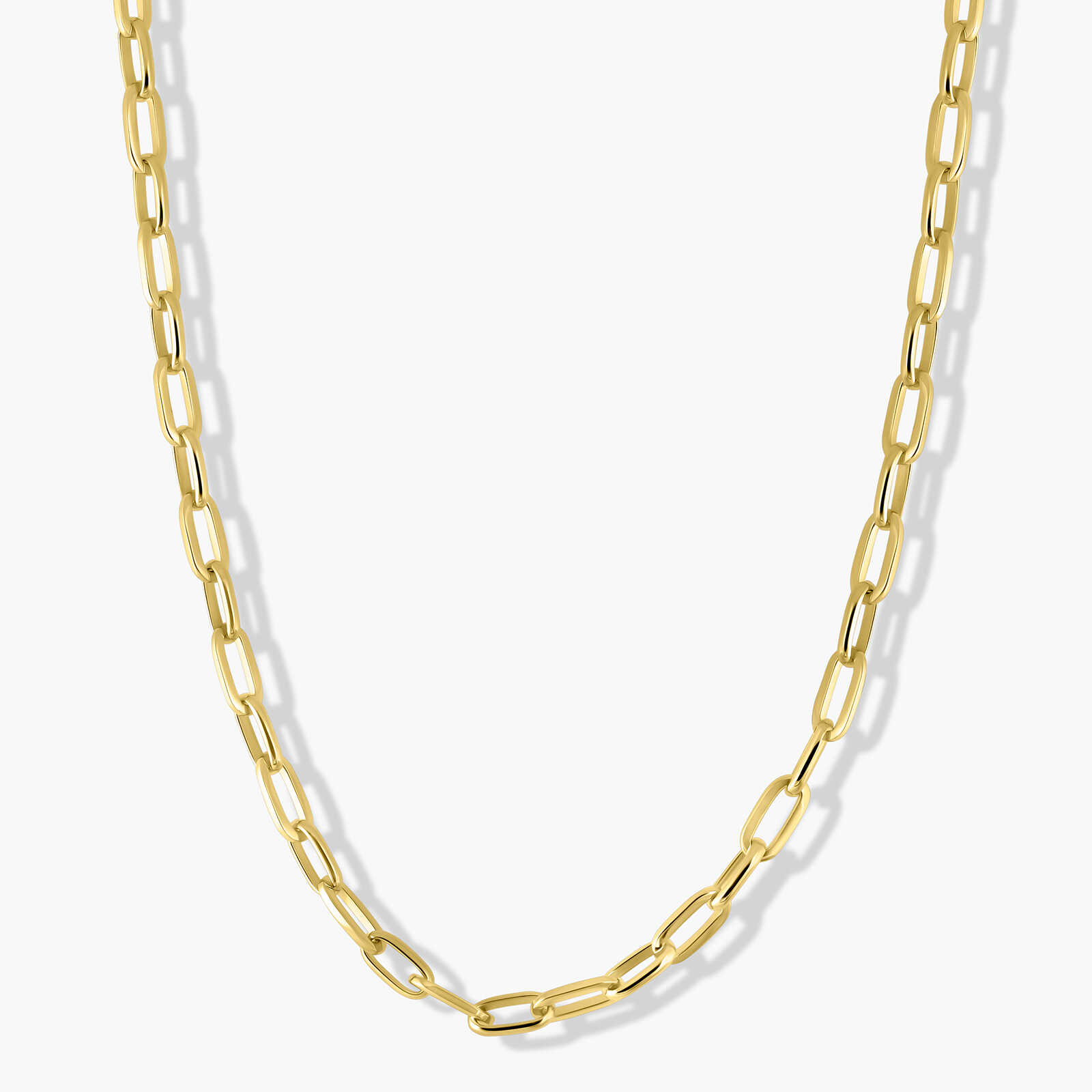 שרשרת זהב עם חוליות מלבניות