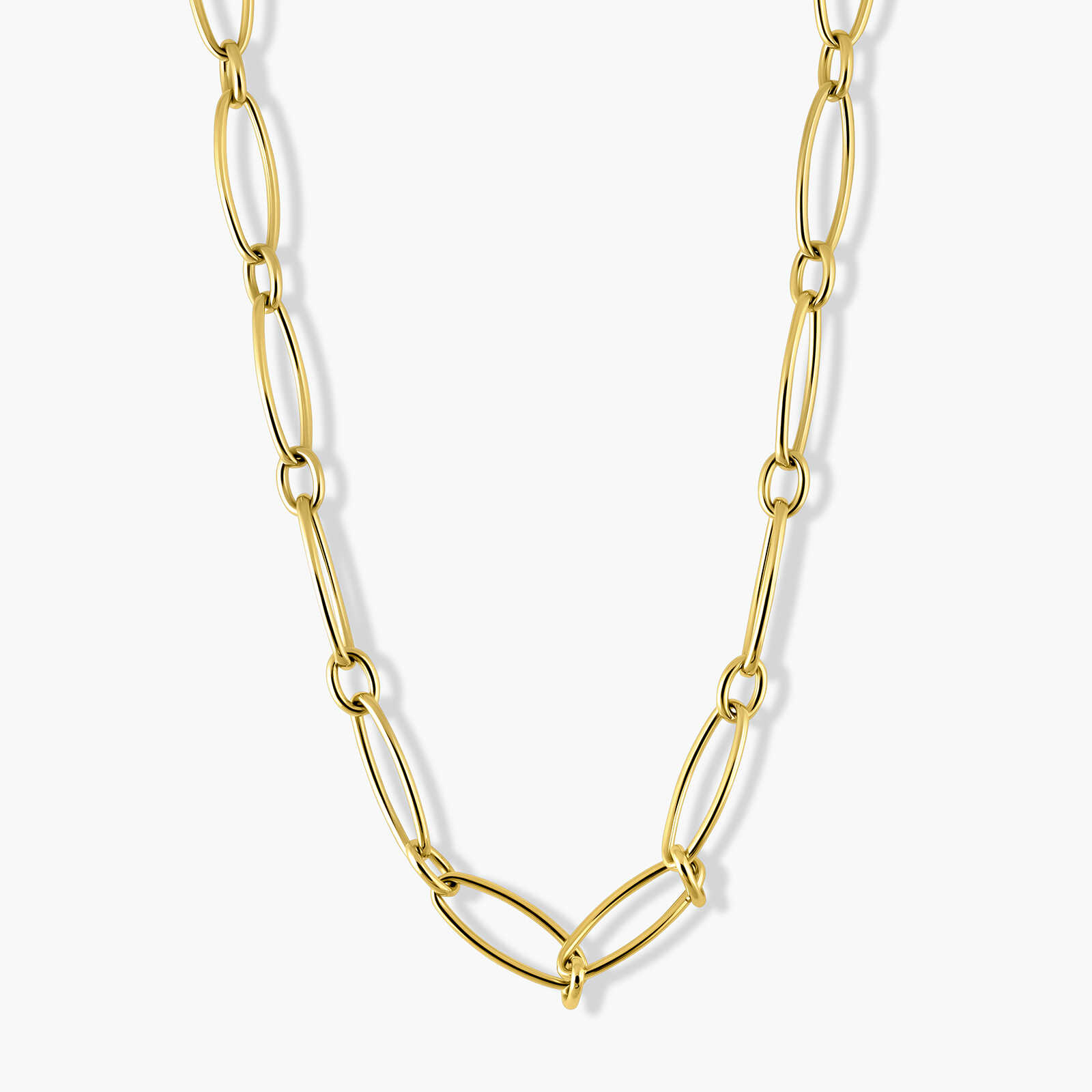 שרשרת ארוכה עם חוליות אליפטיות