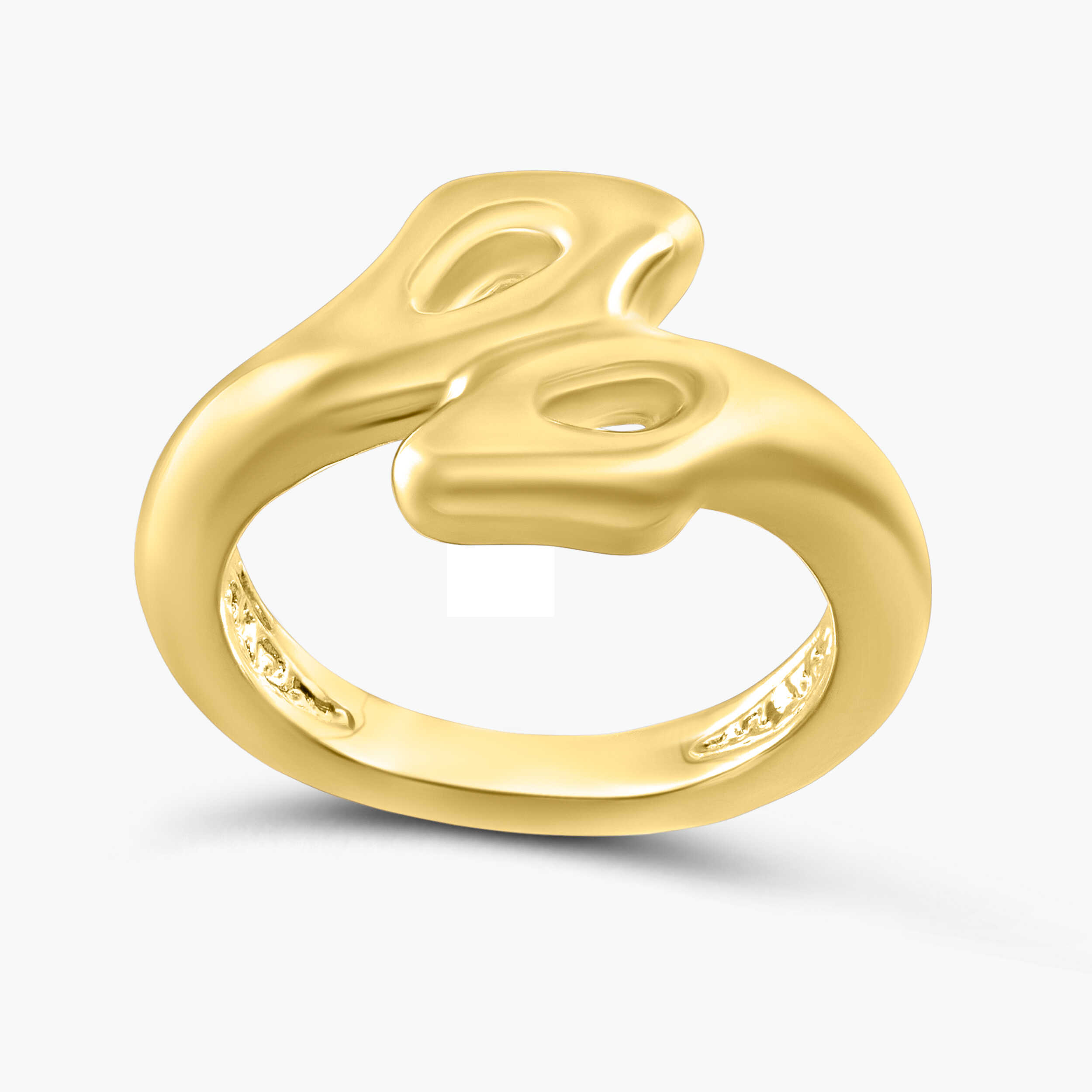 טבעת נחש מזהב 14K בעיצוב מודרני