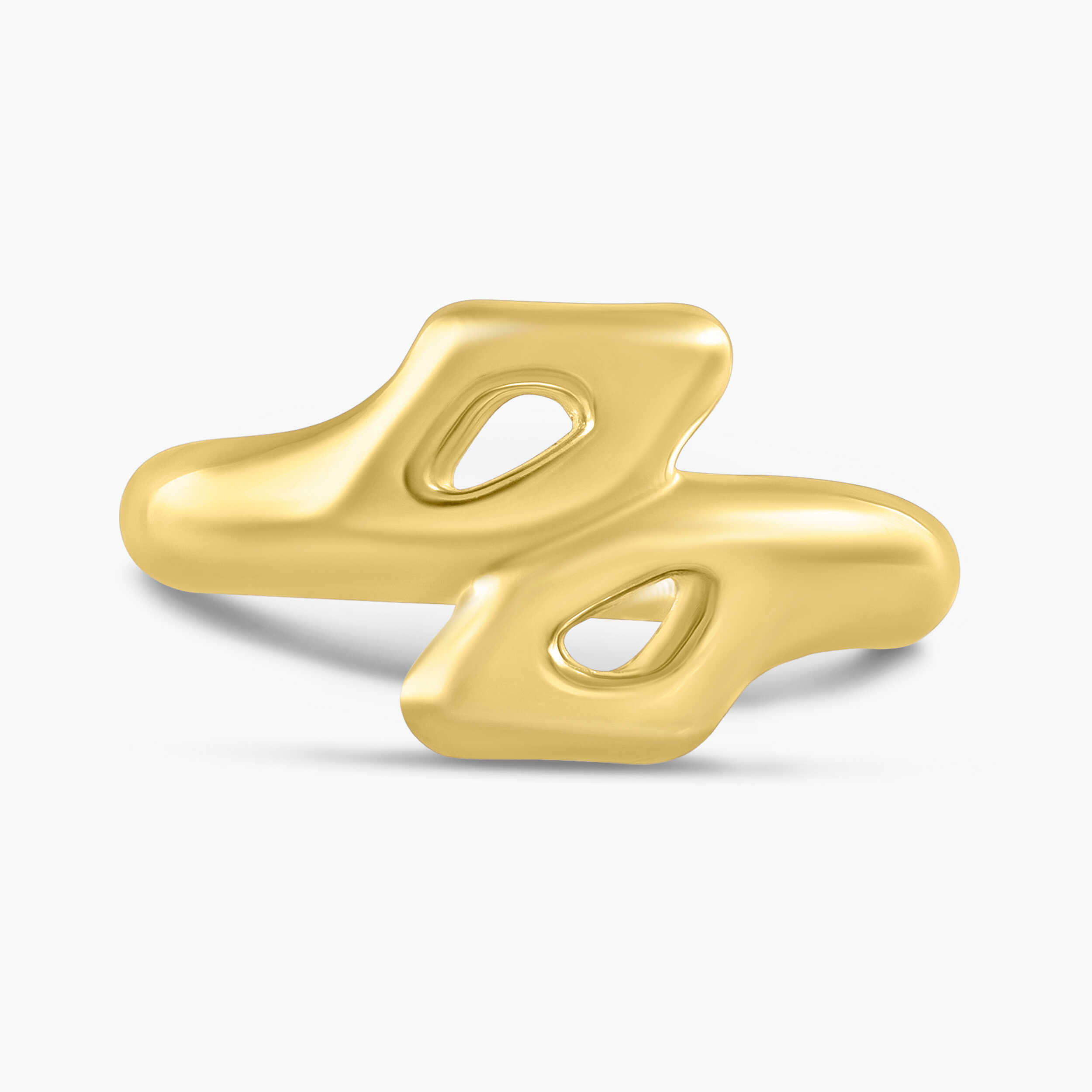 טבעת נחש מזהב 14K בעיצוב מודרני