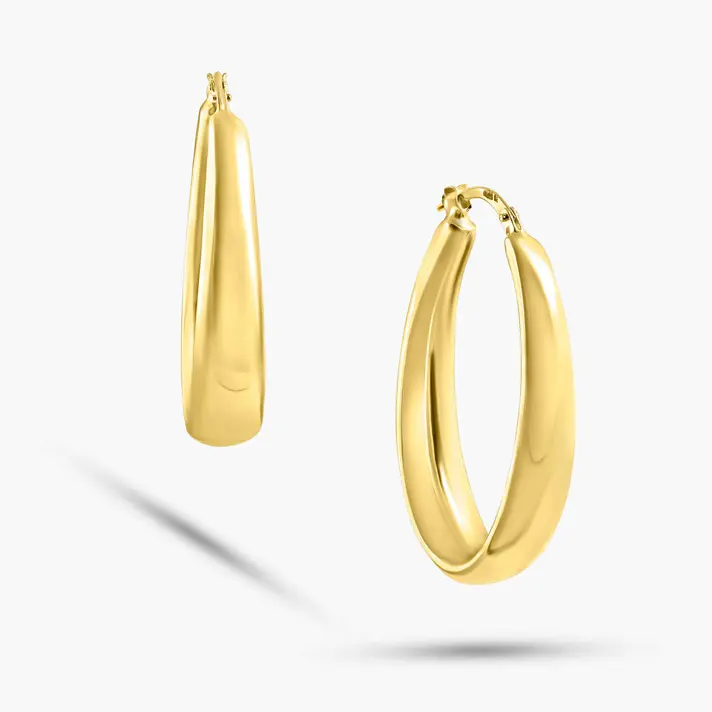 עגילי חישוק אלפיטיים מזהב