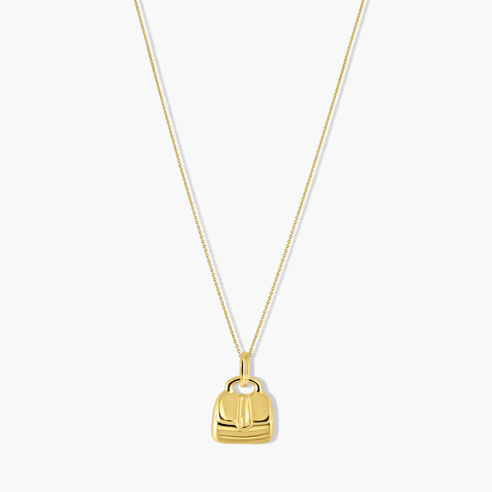 תליון זהב 14K בצורת תיק אופנתי