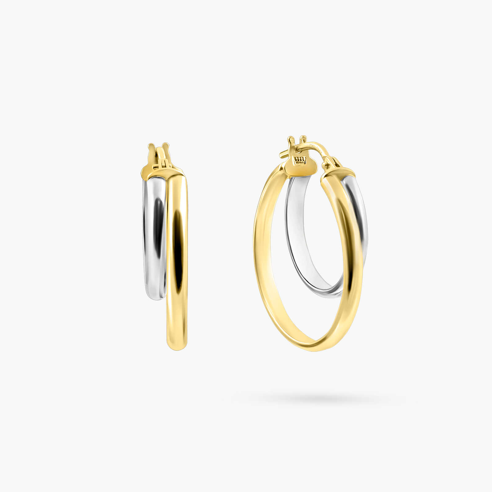 עגילי חישוק כפולים