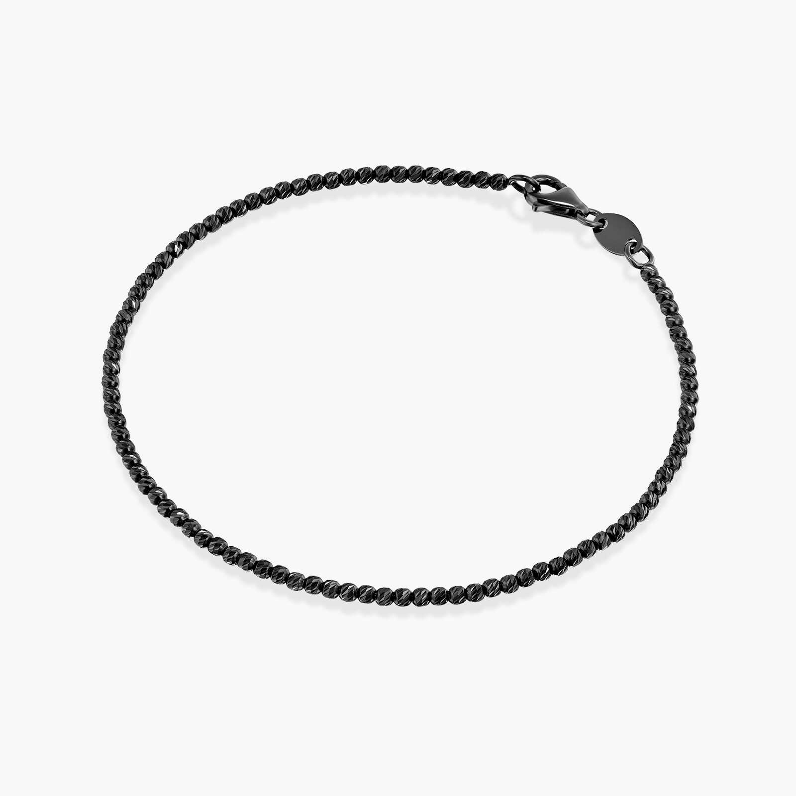 צמיד זהב כדורי לייזר באורך 19.5 ס"מ שחור