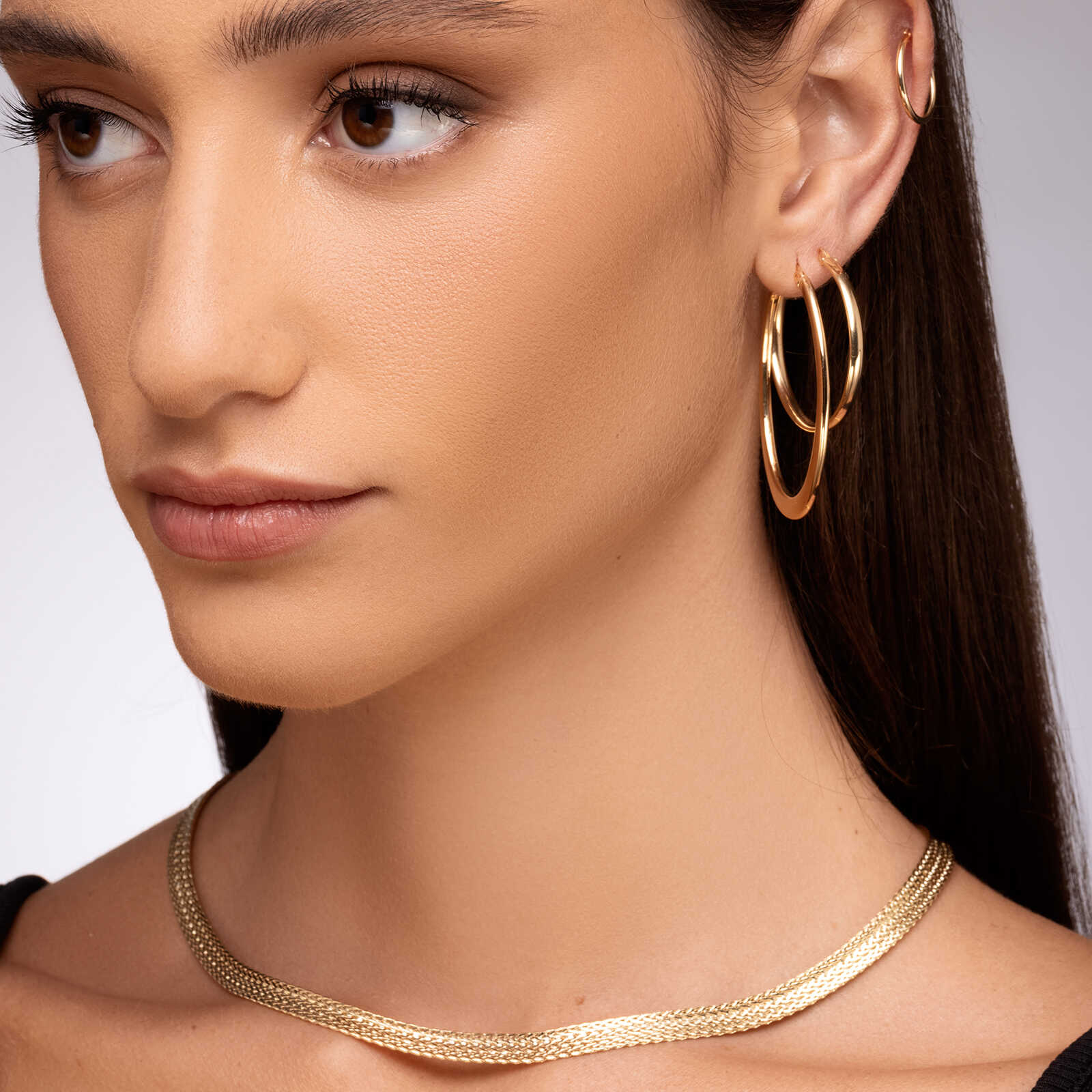 שרשרת זהב סרוגה