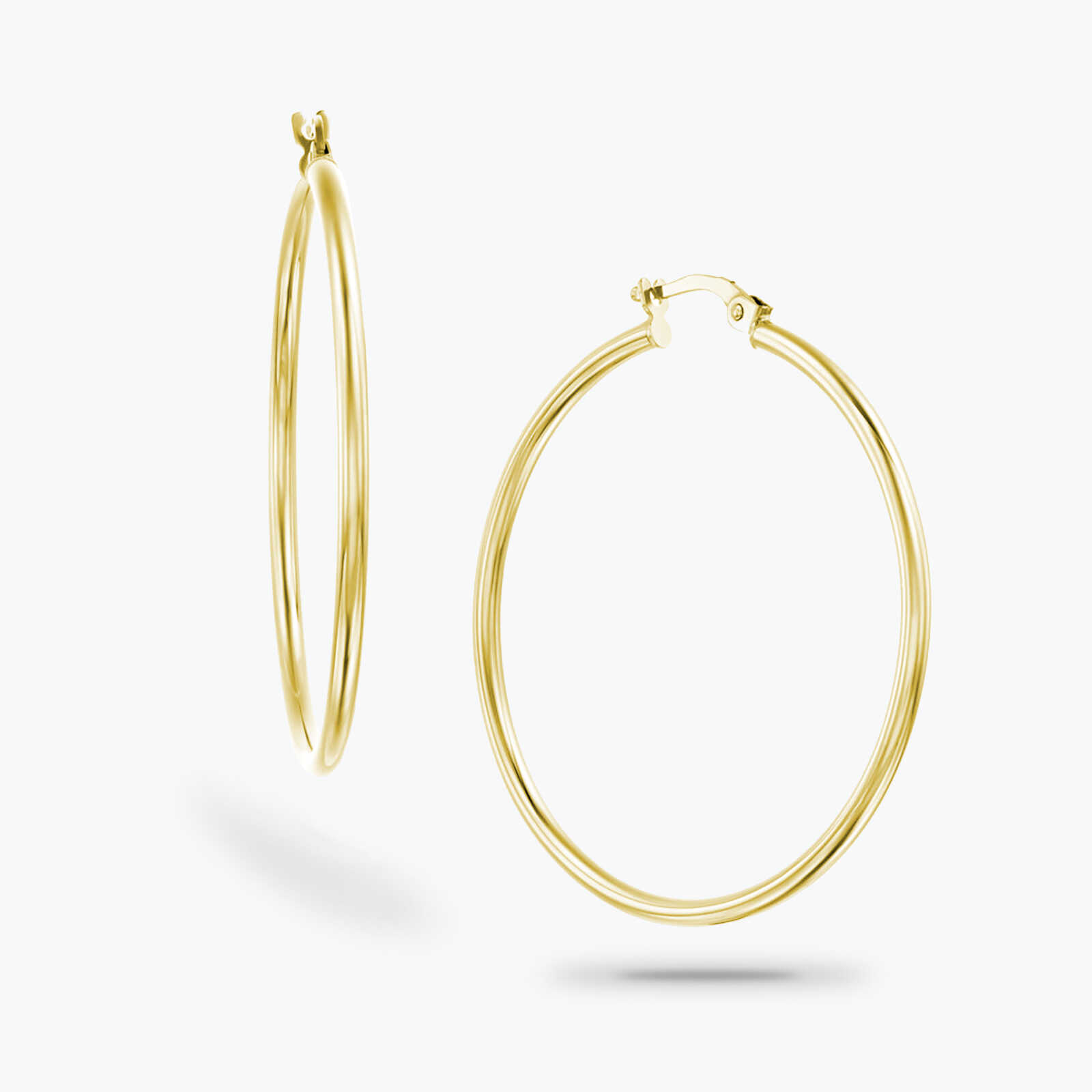 עגילי חישוק זהב 14K