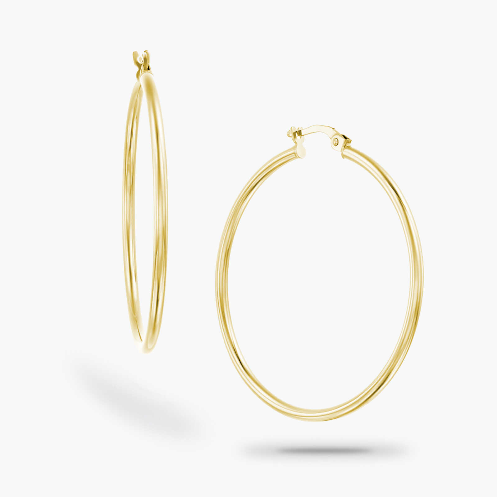 עגילי חישוק זהב 14K