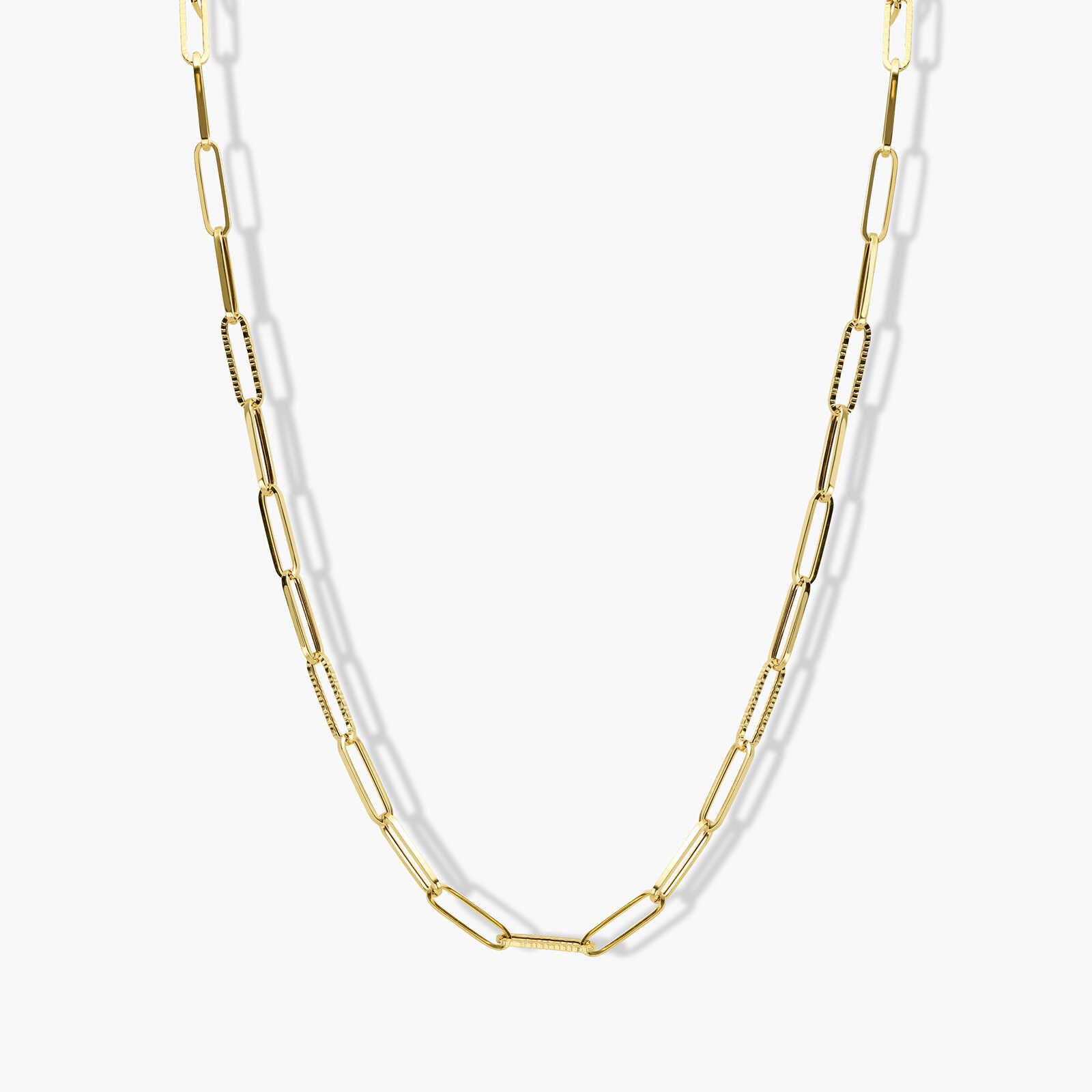 שרשרת חוליות מזהב 14K באורך 43 ס"מ