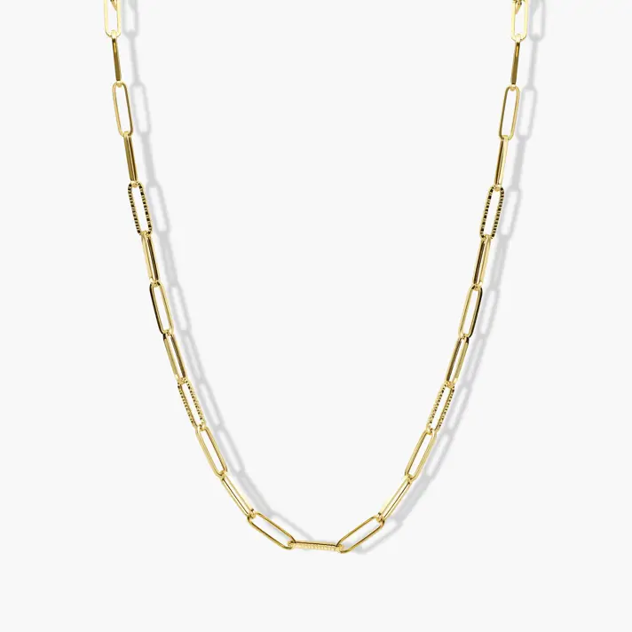 שרשרת חוליות מזהב 14K באורך 43 ס"מ