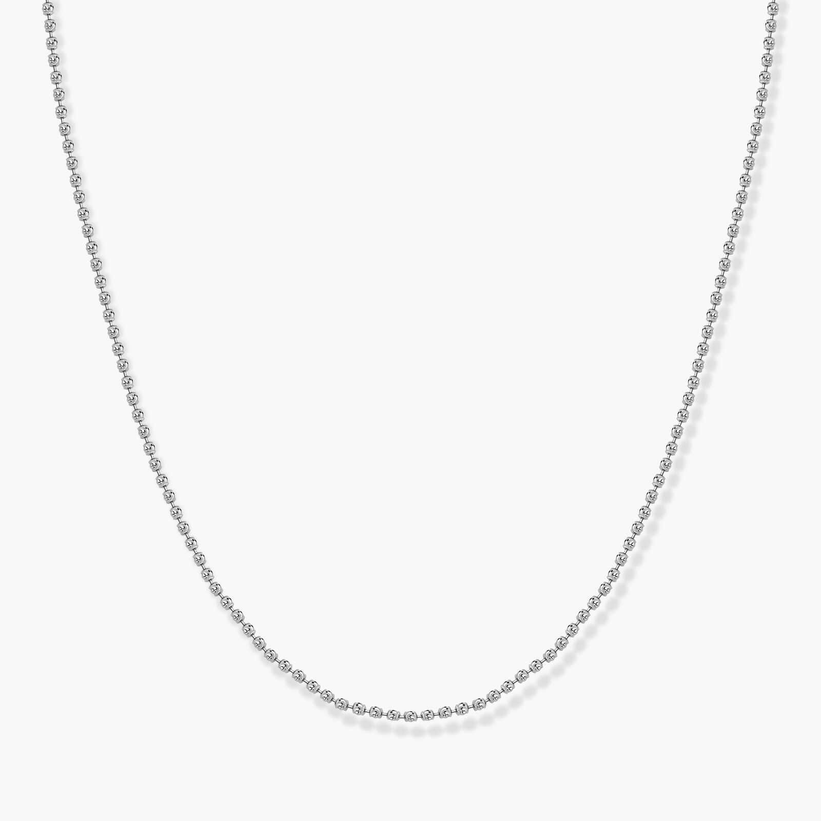 שרשרת לייזה- כדורי זהב לבן