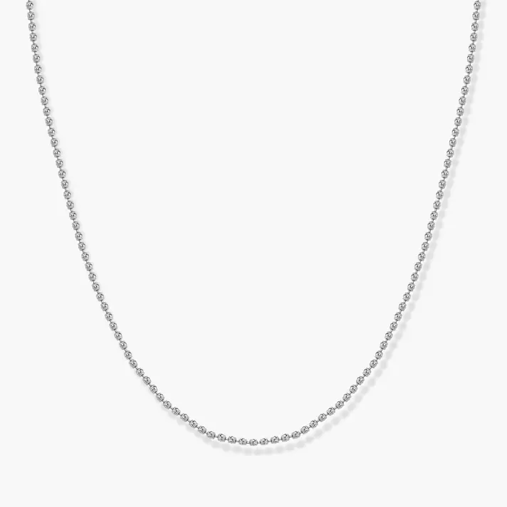 שרשרת לייזה- כדורי זהב לבן