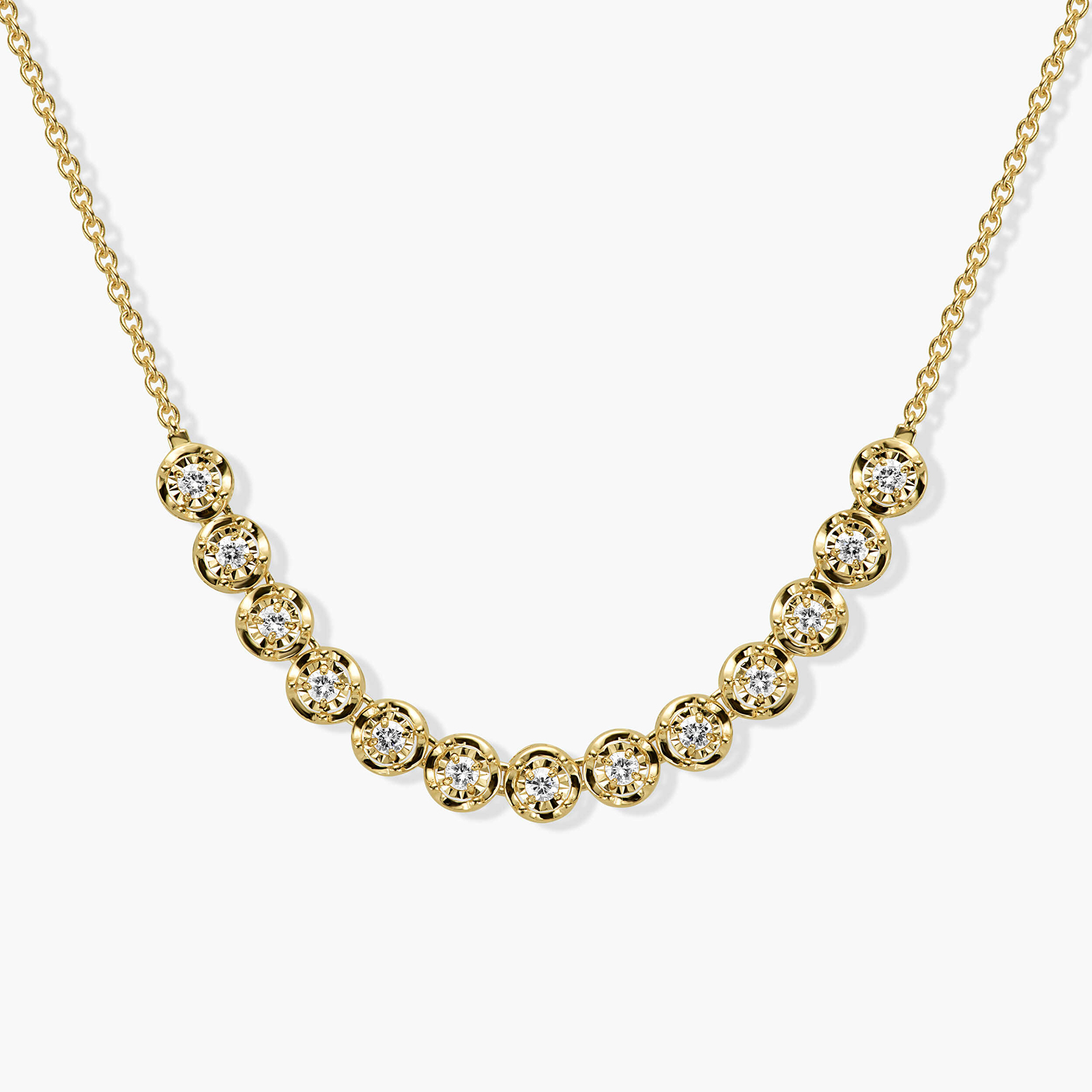 שרשרת זהב משובצת יהלומים