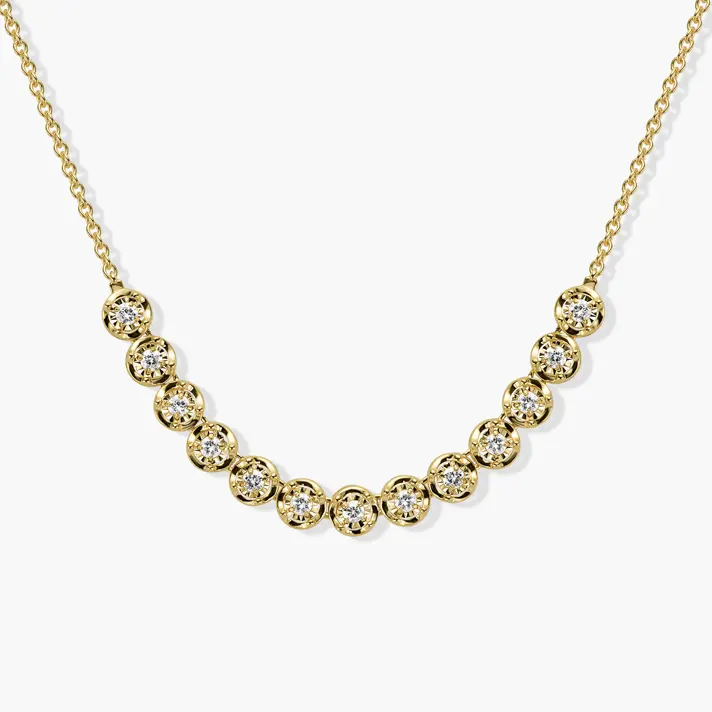 שרשרת זהב משובצת יהלומים