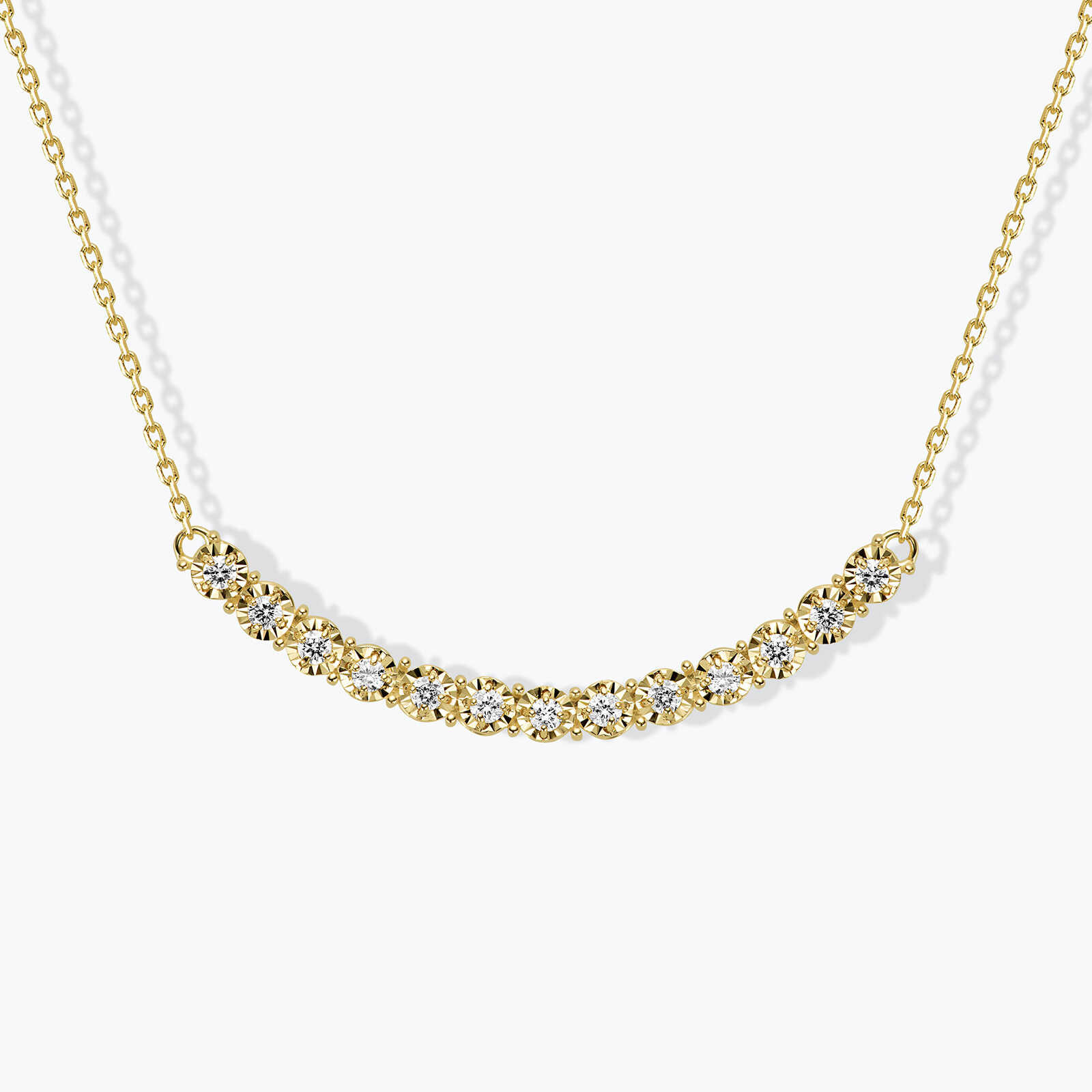 שרשרת זהב משובצת יהלומים