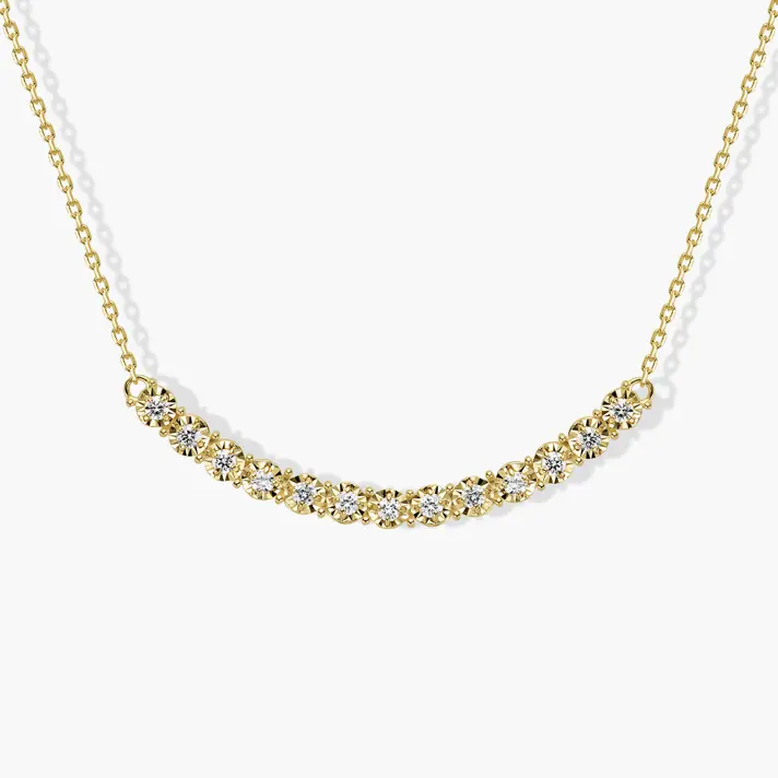 שרשרת זהב משובצת יהלומים