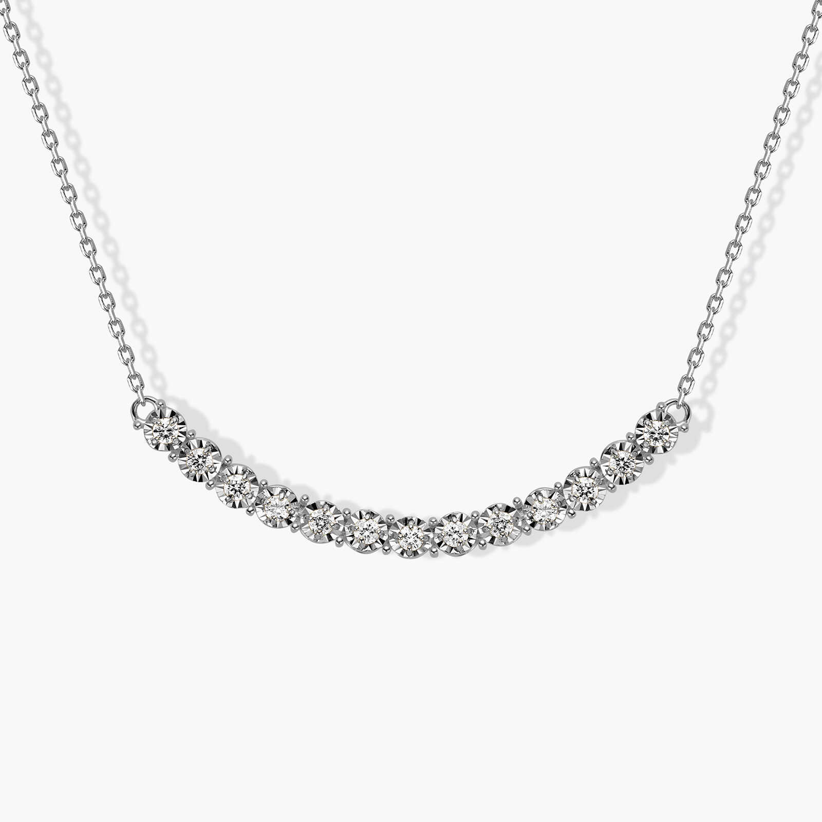 שרשרת זהב משובצת יהלומים