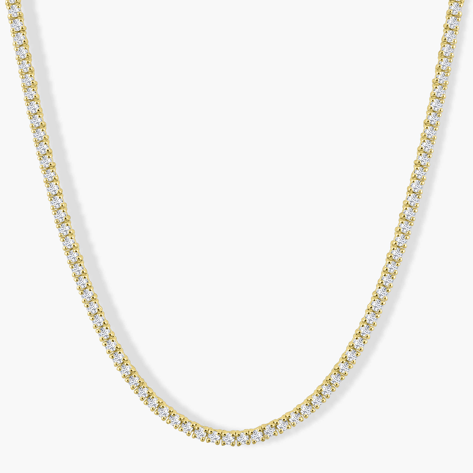 שרשרת זהב 14K משובצת יהלומים בסגנון טניס