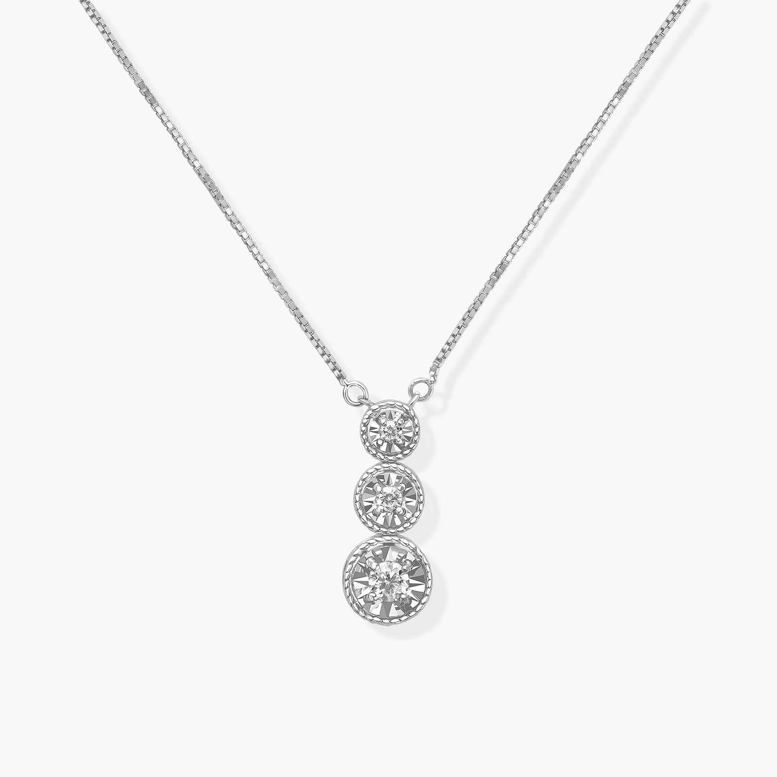 תליון זהב עם 3 מעגלי היהלומים