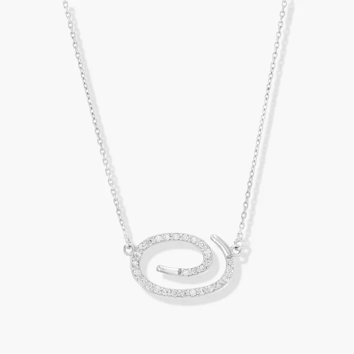 תליון זהב ספירלה משובץ יהלומים