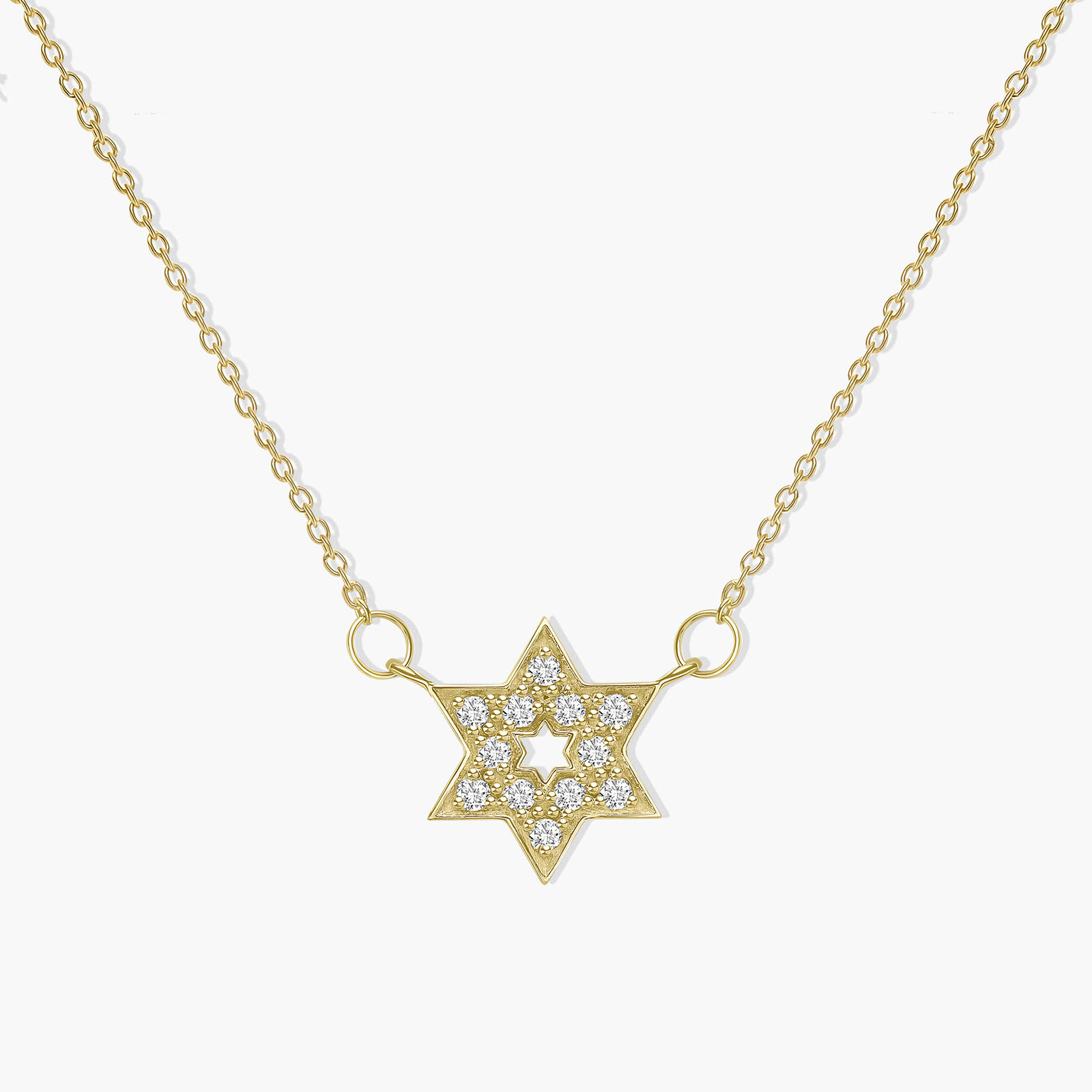 תליון מגן דוד משובץ יהלומים