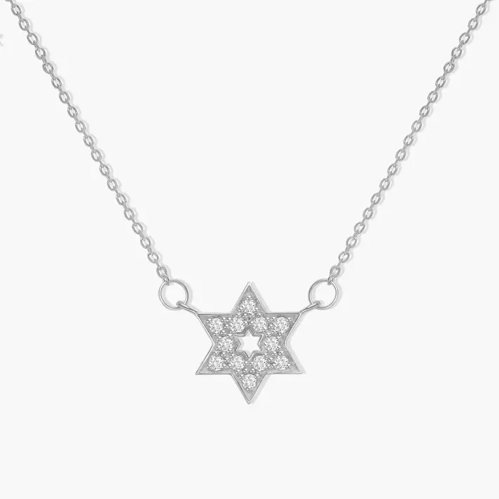 תליון מגן דוד משובץ יהלומים