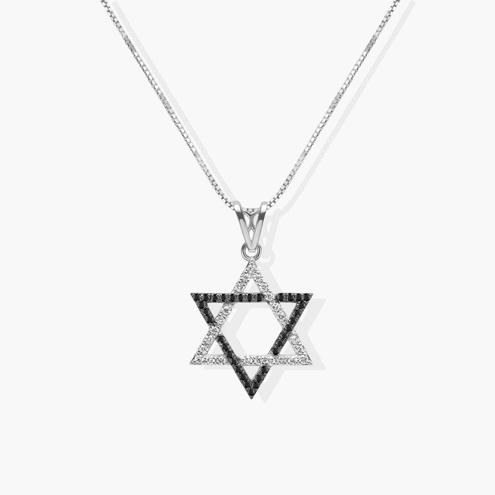 תליון מגן דוד משובץ יהלומים