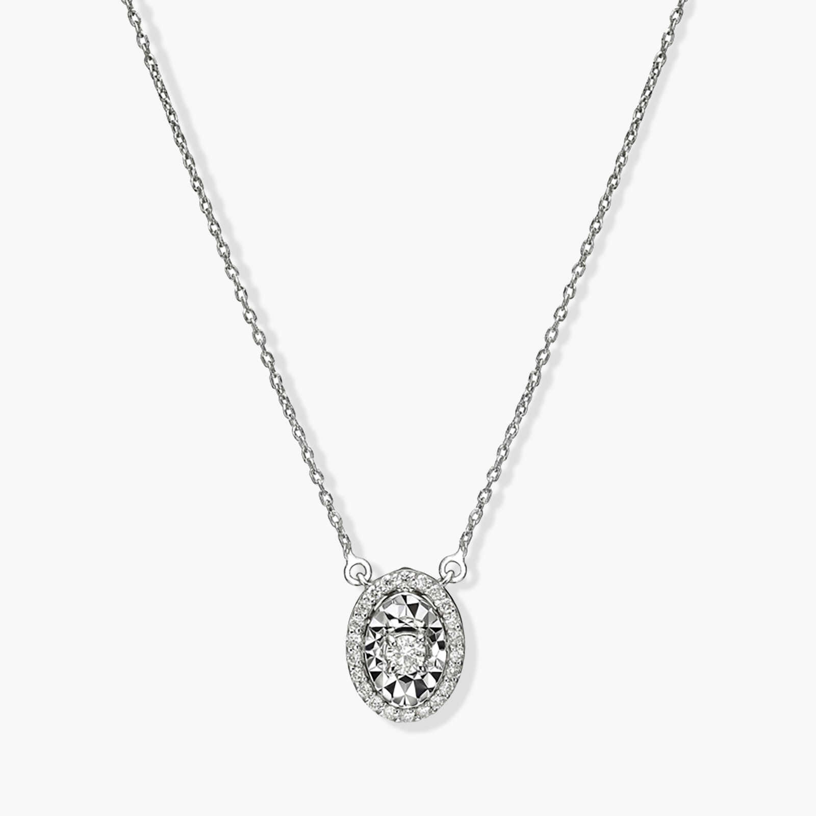 תליון זהב ויהלומים אובאלי