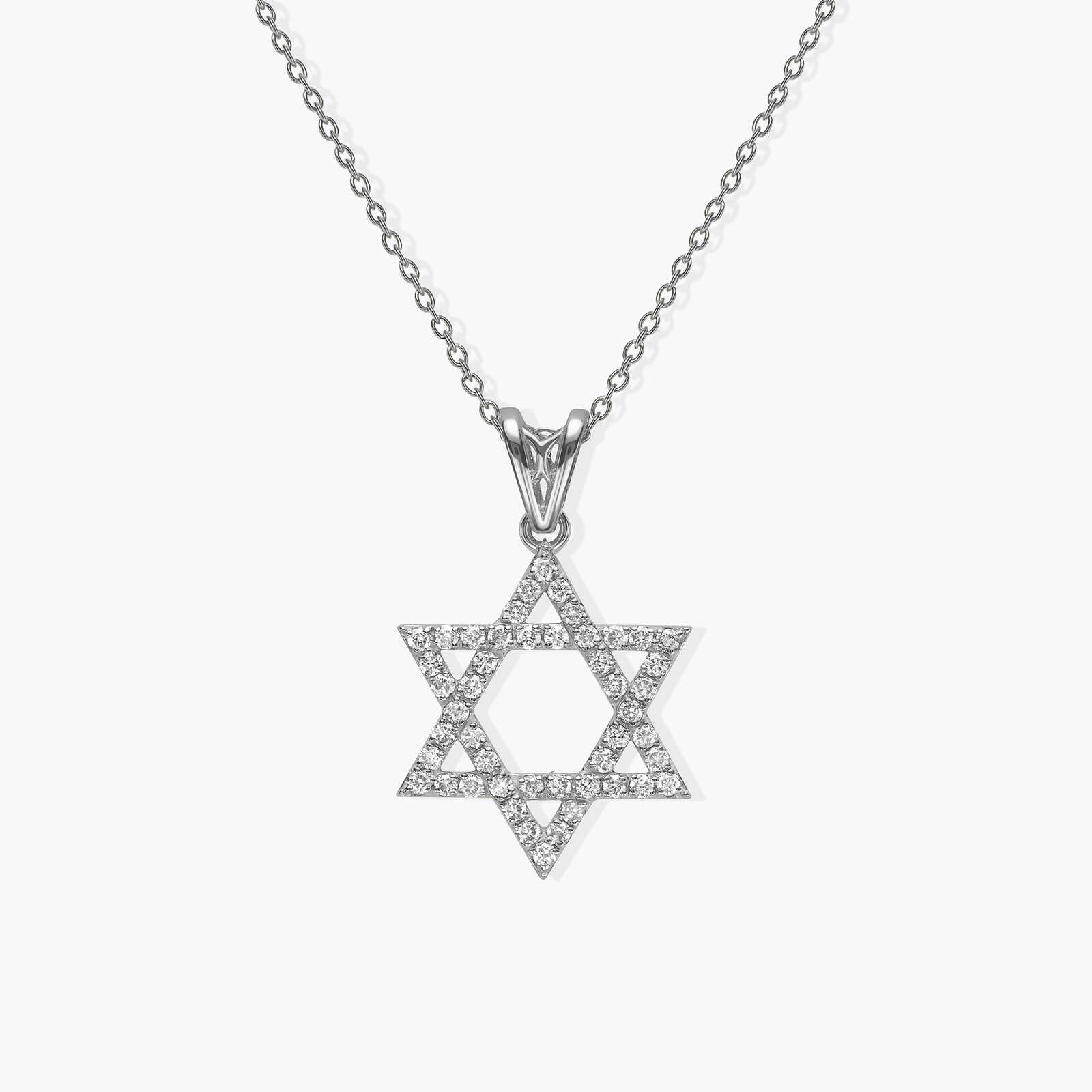 תליון מגן דוד משובץ יהלומים