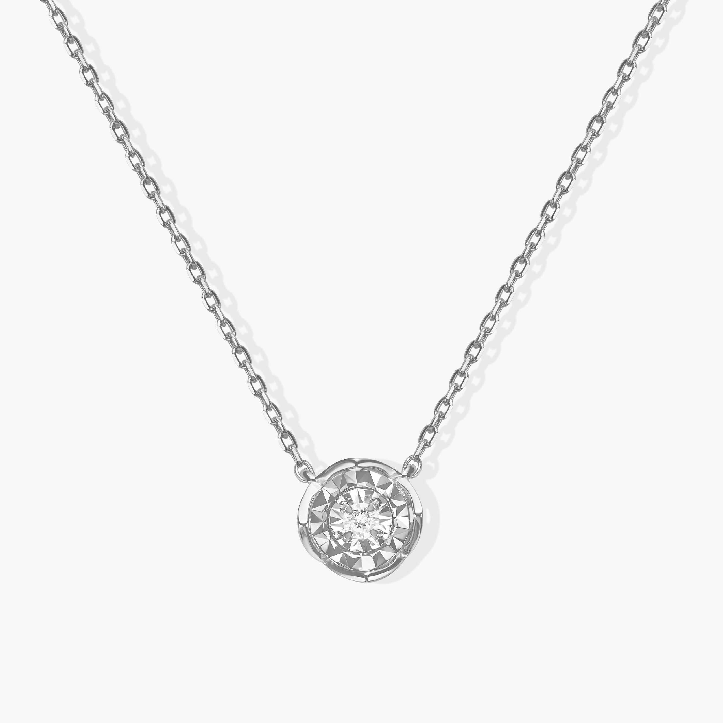 שרשרת זהב 14K משובצץ יהלום סוליטר