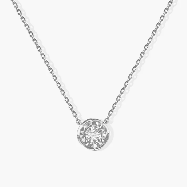 שרשרת זהב 14K משובצץ יהלום סוליטר